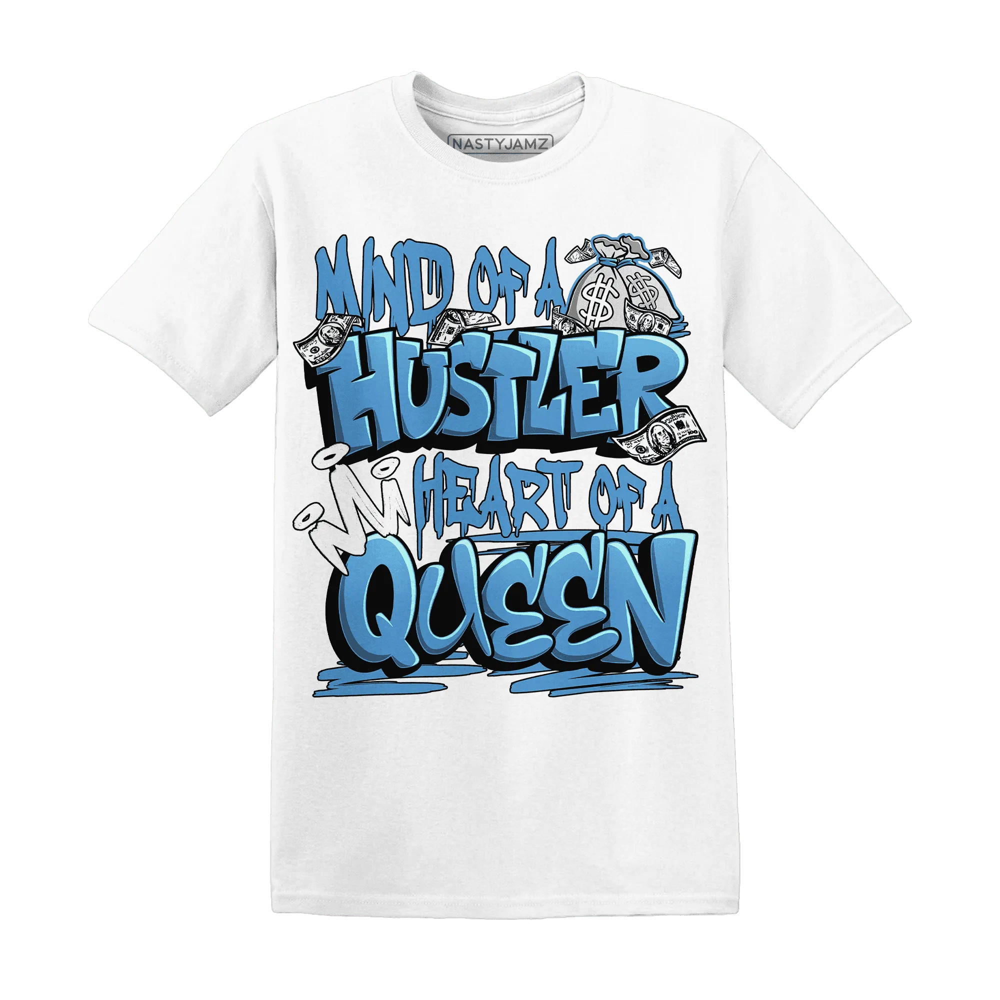 NastyJamz-Carolina-Blue-Univercitii-17s-T-Shirt-Match-Hustler-Heart-Queen