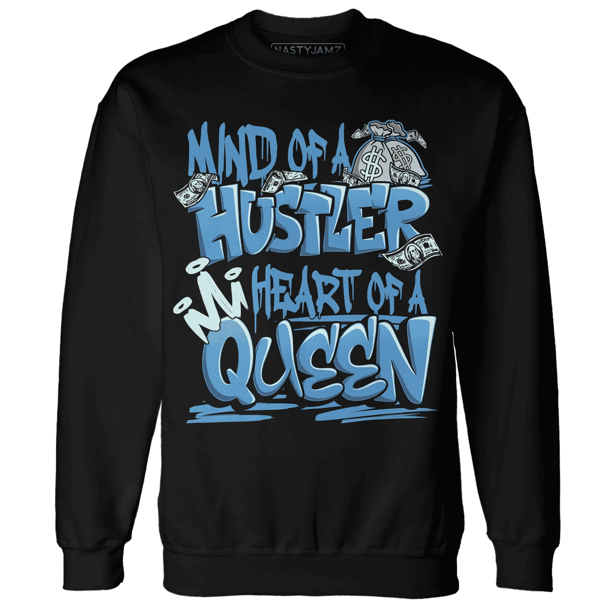 NastyJamz-Carolina-Blue-Univercitii-17s-Sweatshirt-Match-Hustler-Heart-Queen