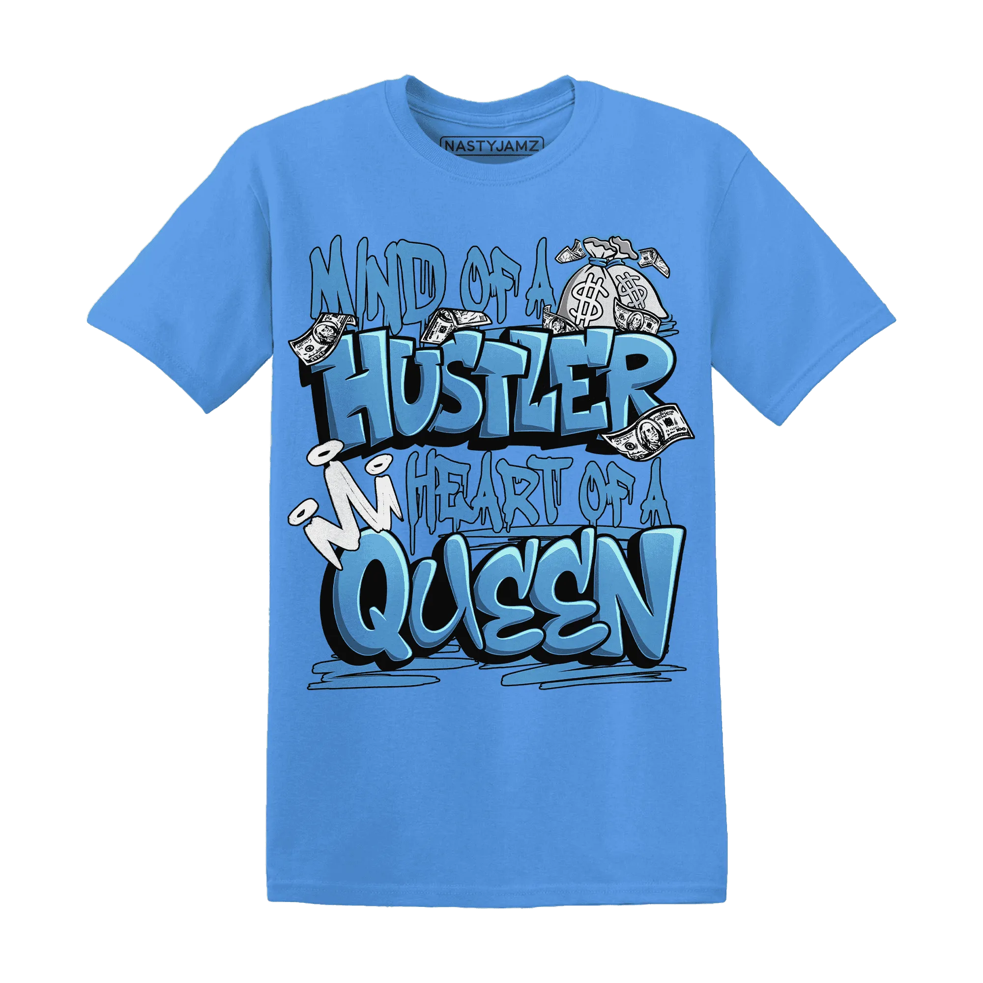 NastyJamz-Carolina-Blue-Univercitii-17s-T-Shirt-Match-Hustler-Heart-Queen