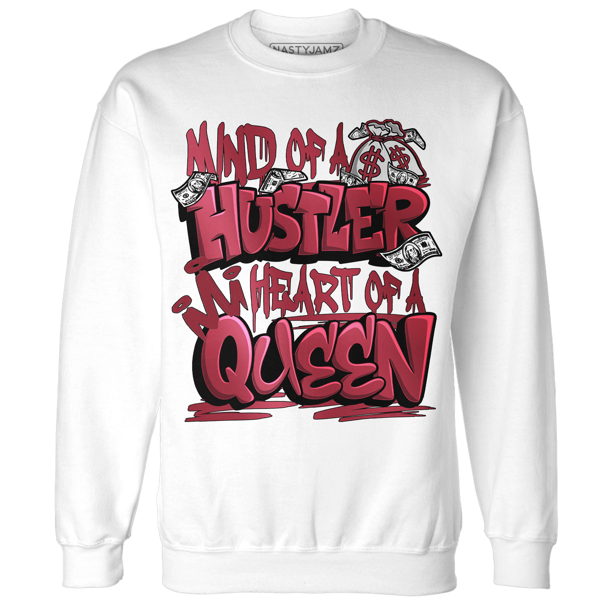 High 85 Metallic Burgundy 1s Sweatshirt Match Hustler Heart Queen - NastyJamz