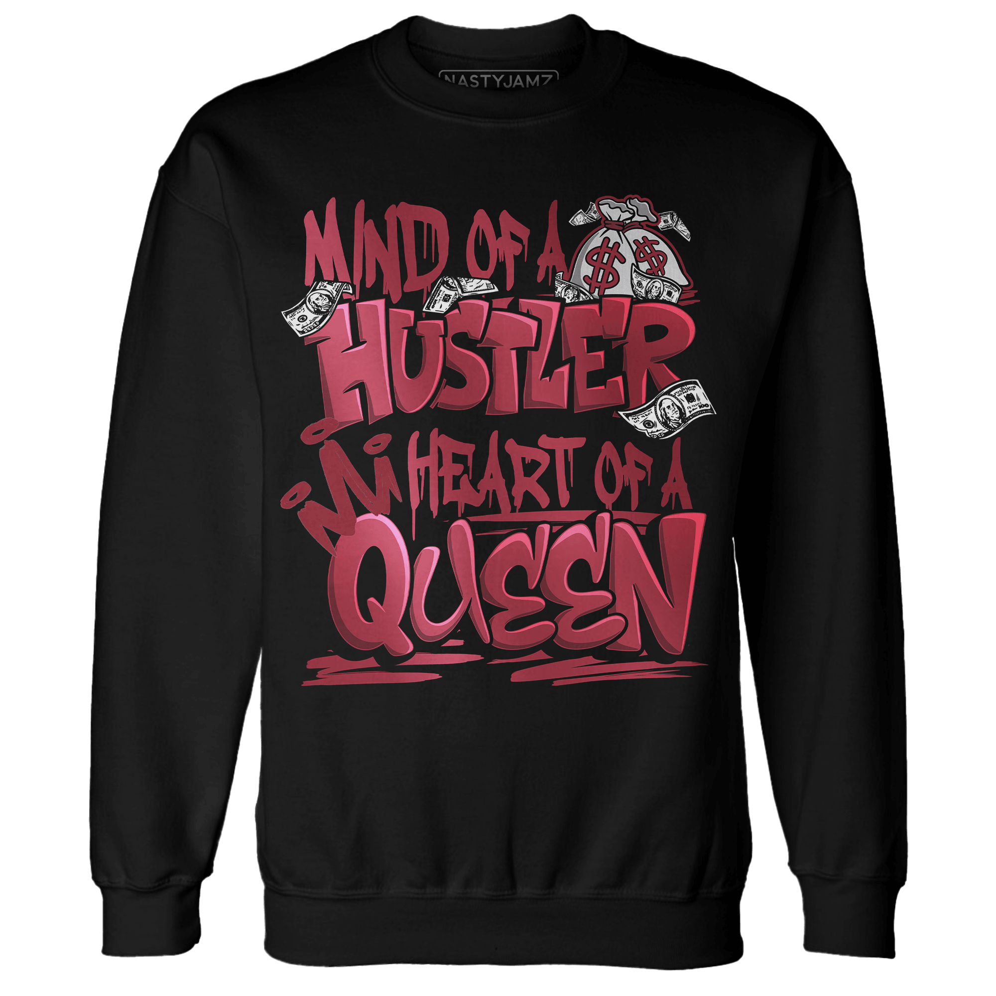 High 85 Metallic Burgundy 1s Sweatshirt Match Hustler Heart Queen - NastyJamz