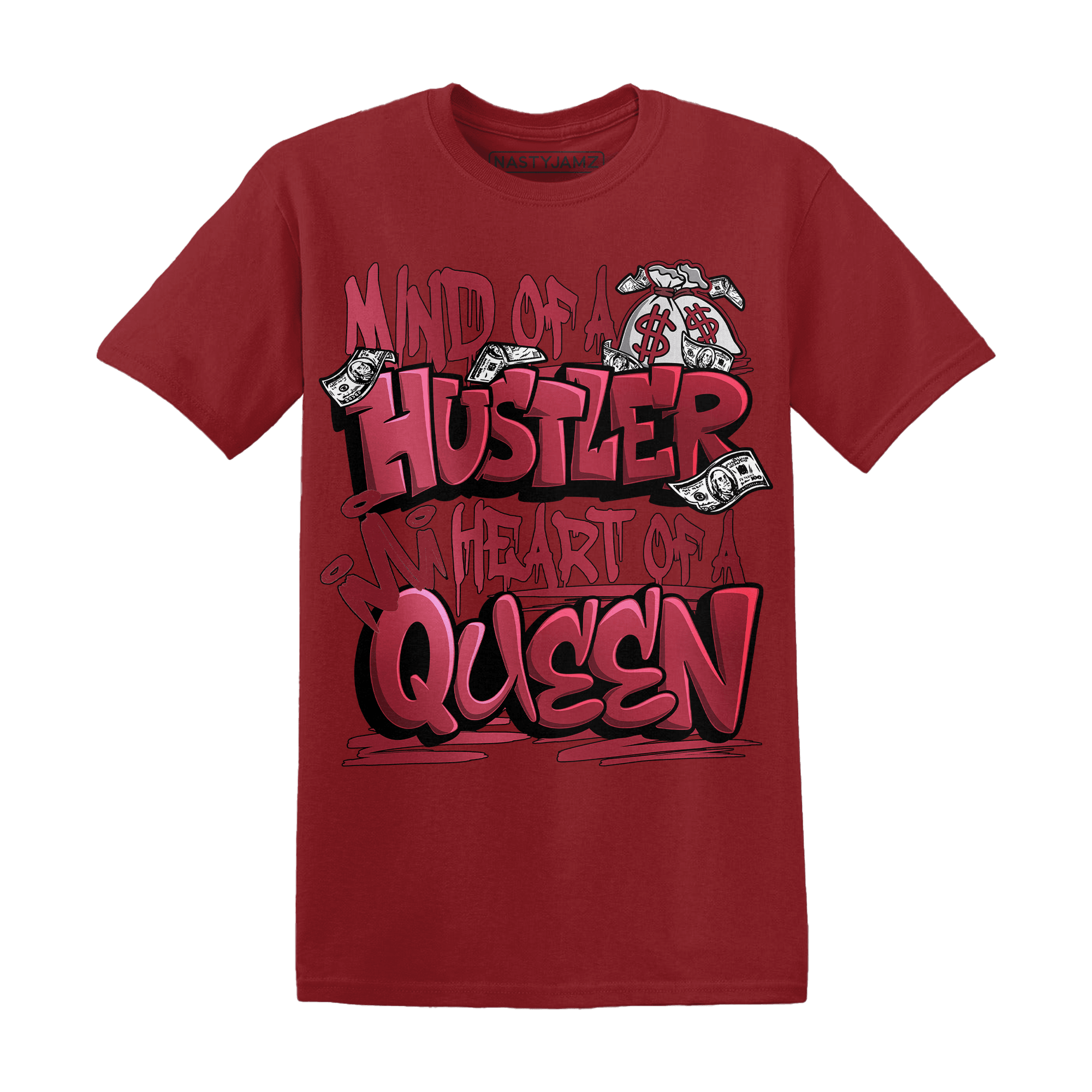 High 85 Metallic Burgundy 1s T Shirt Match Hustler Heart Queen - NastyJamz