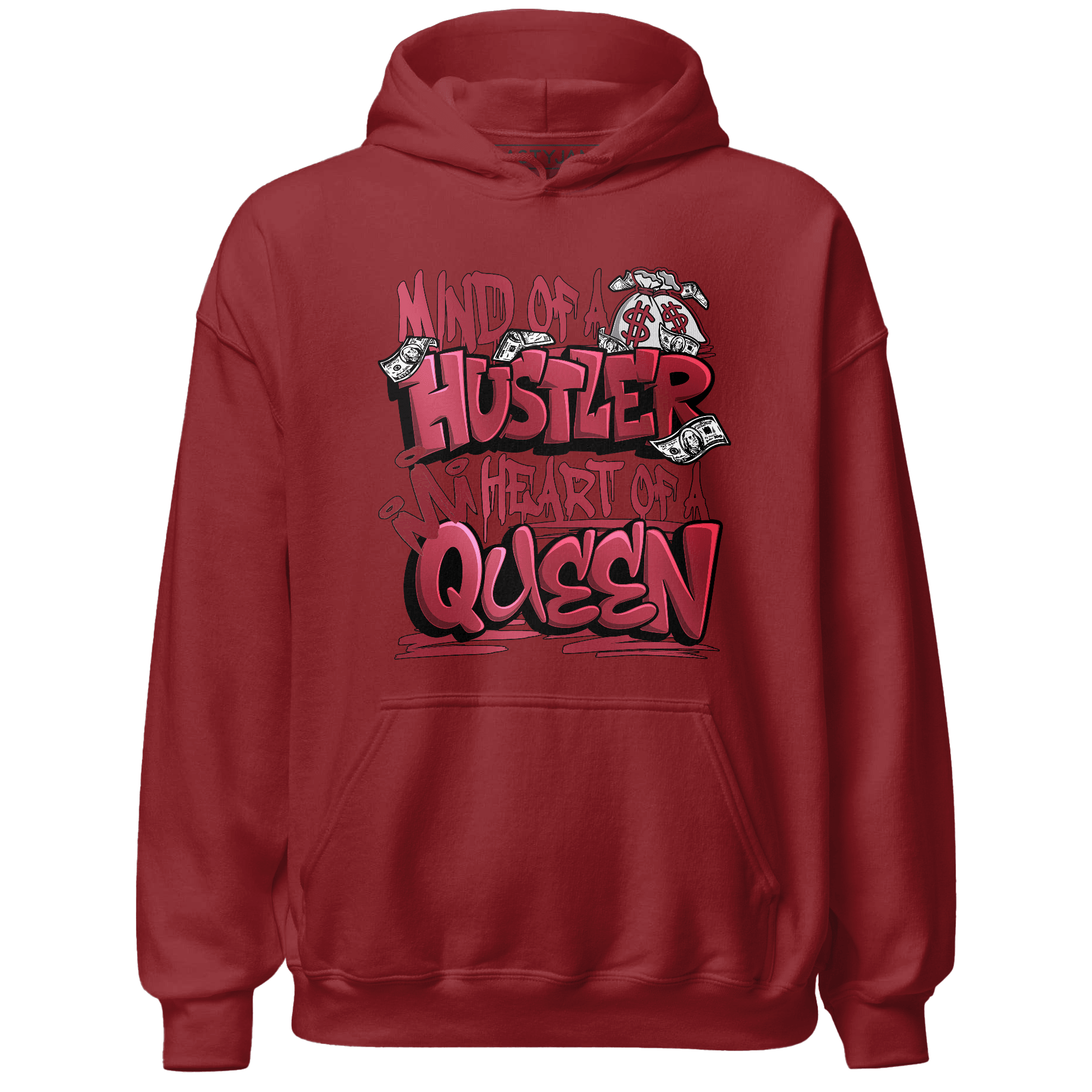 High 85 Metallic Burgundy 1s Hoodie Match Hustler Heart Queen - NastyJamz