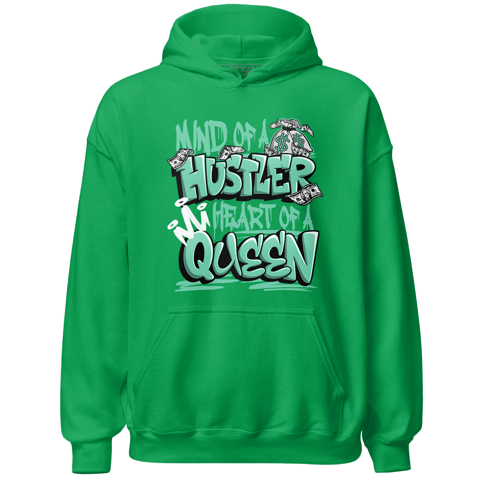 High OG Green Glow 1s Hoodie Match Hustler Heart Queen - NastyJamz
