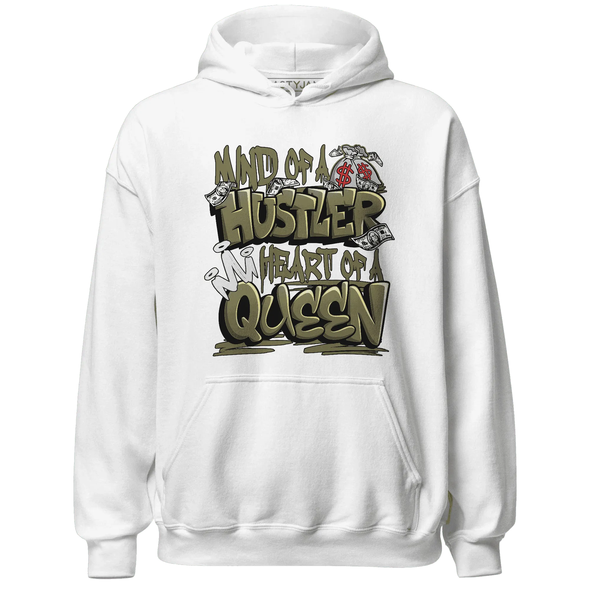 NastyJamz-Medium-Olive-1s-Hoodie-Match-Hustler-Heart-Queen