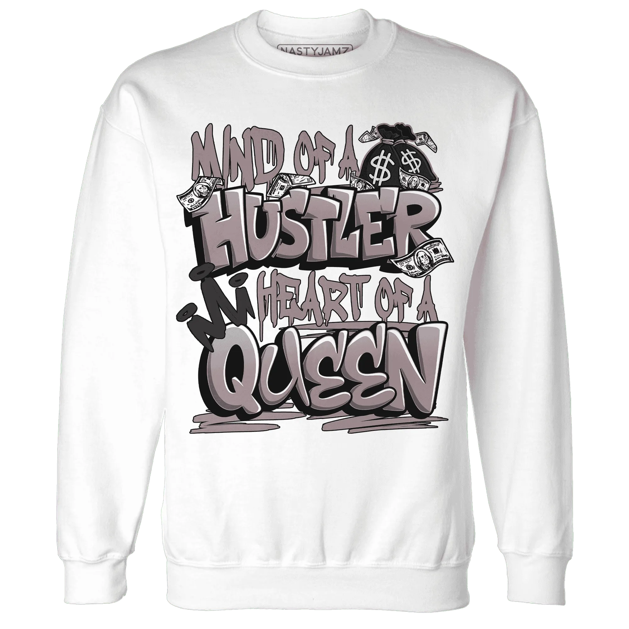NastyJamz-Black-Violet-Ore-3s-Sweatshirt-Match-Hustler-Heart-Queen