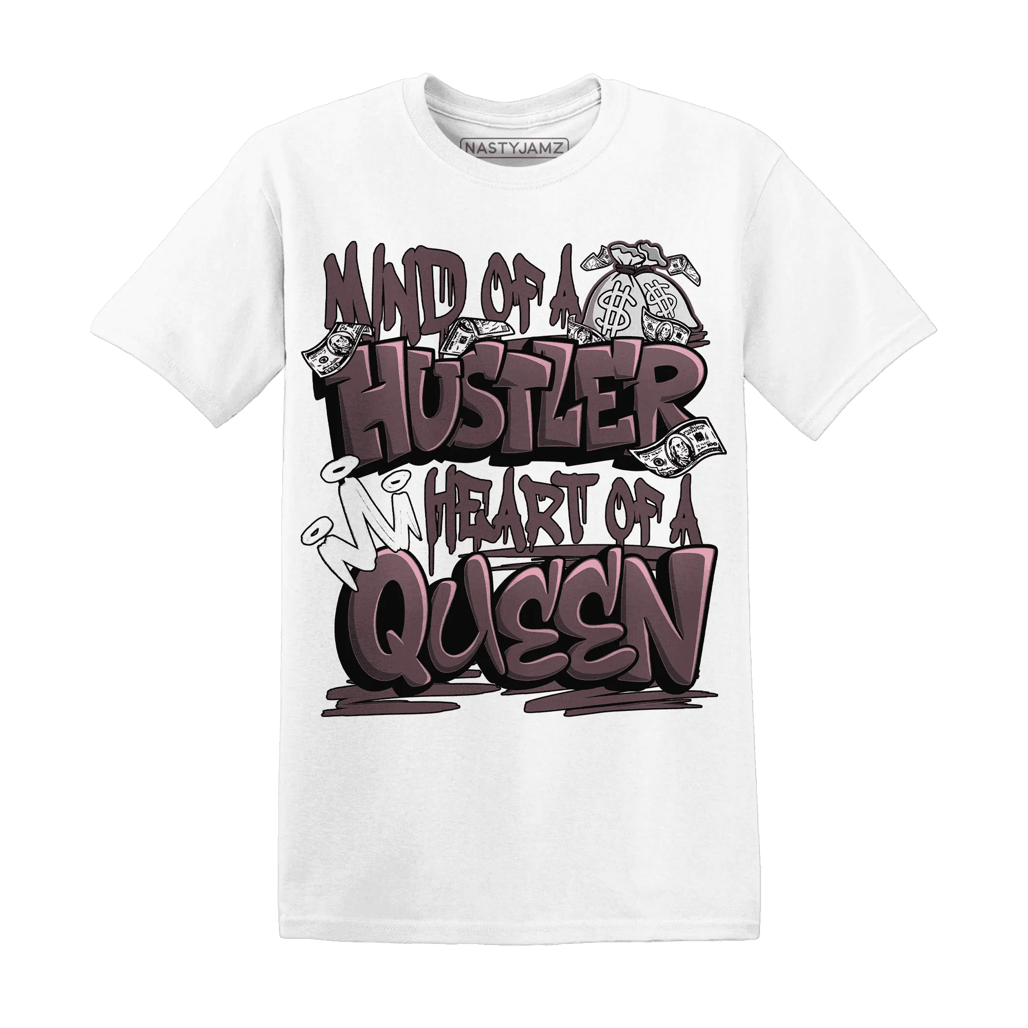 NastyJamz-Burgundy-Crush-3s-T-Shirt-Match-Hustler-Heart-Queen