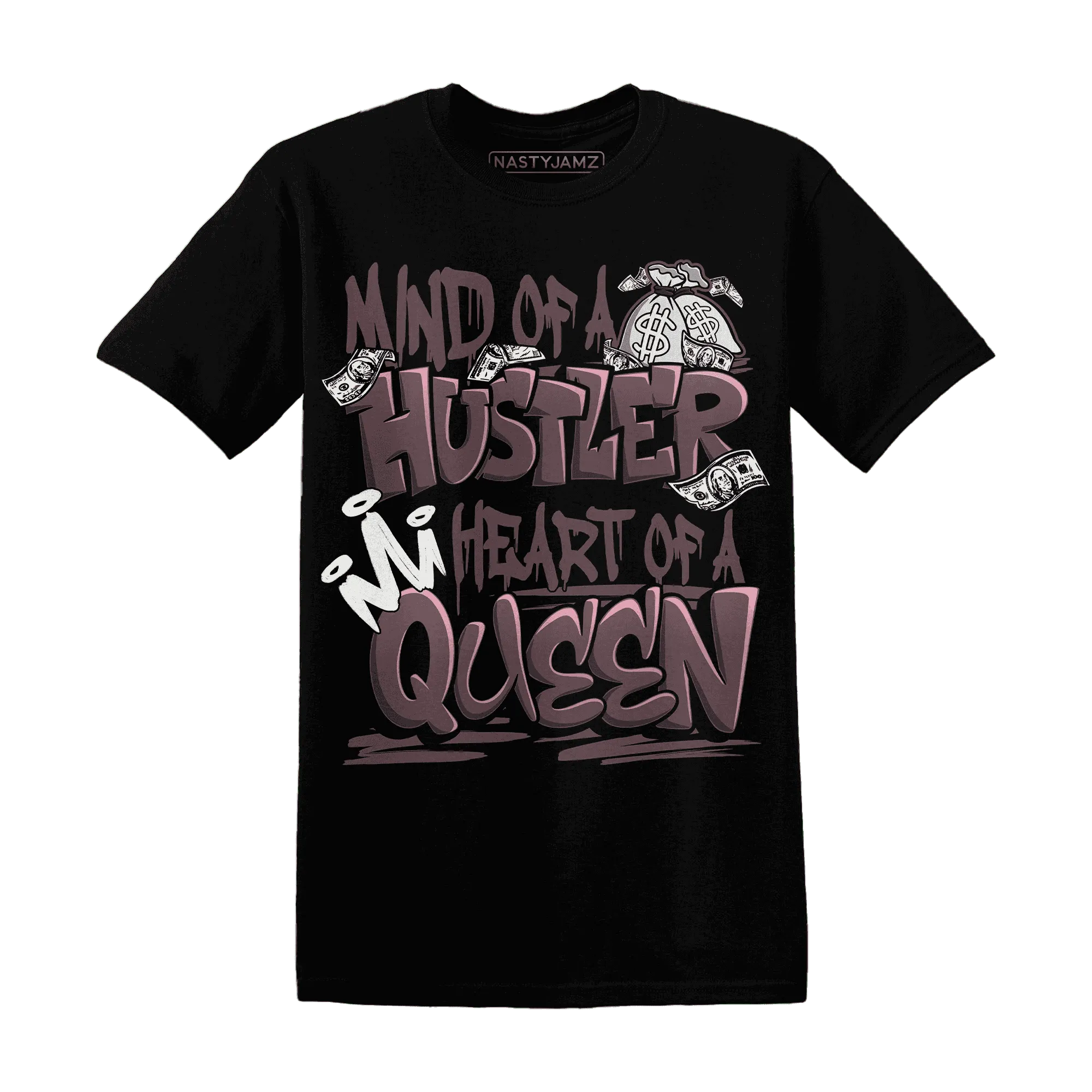 NastyJamz-Burgundy-Crush-3s-T-Shirt-Match-Hustler-Heart-Queen