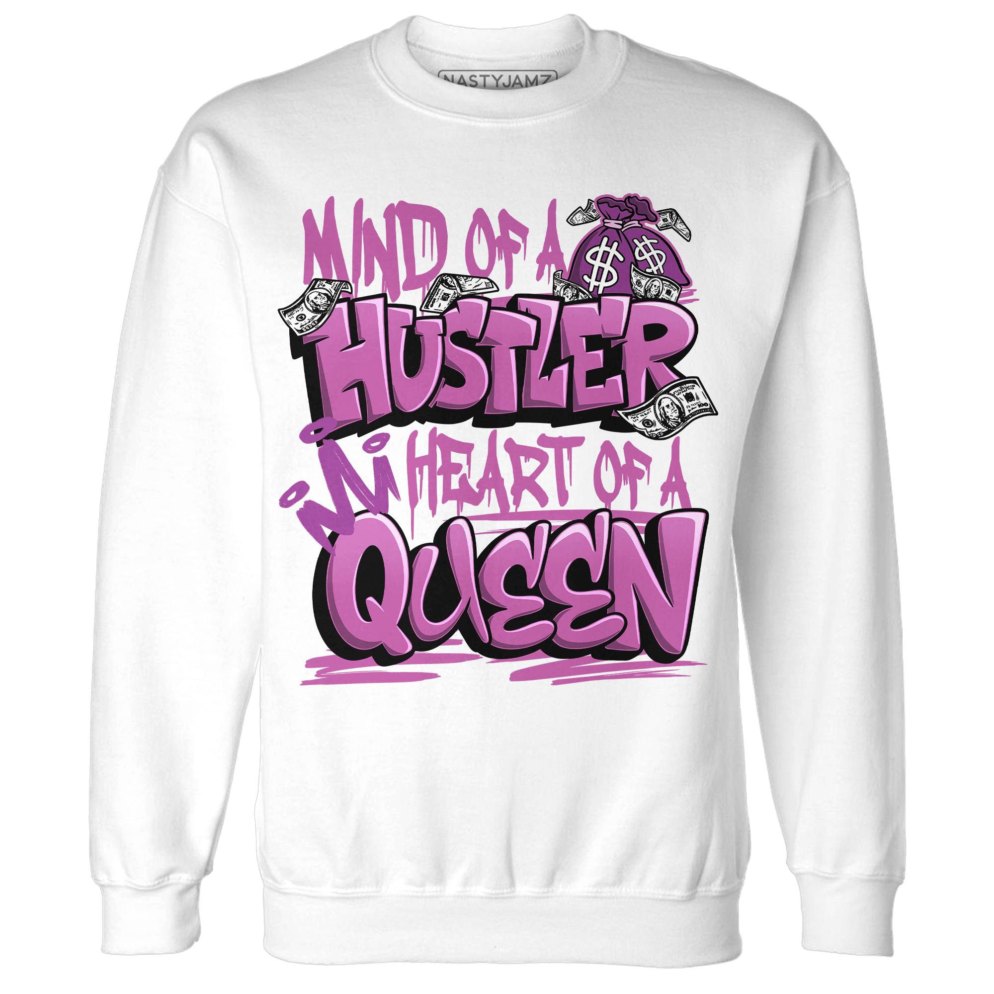 GS Hyper Violet 4s Sweatshirt Match Hustler Heart Queen - NastyJamz