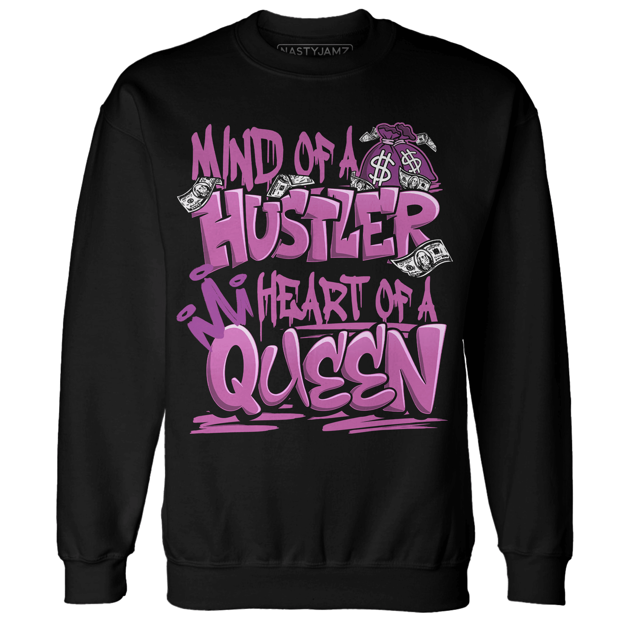 GS Hyper Violet 4s Sweatshirt Match Hustler Heart Queen - NastyJamz