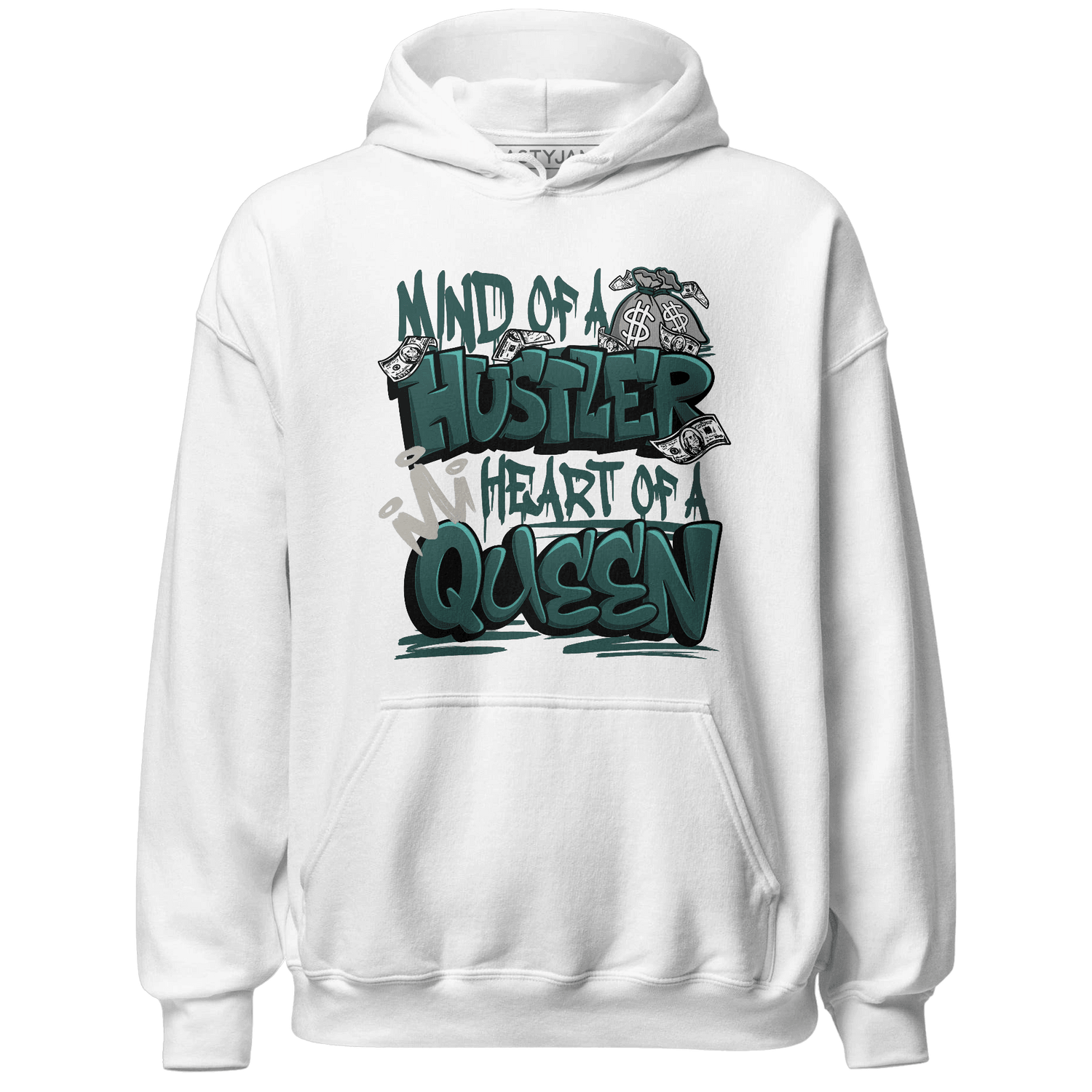 Oxidized Green 4s Hoodie Match Hustler Heart Queen - NastyJamz