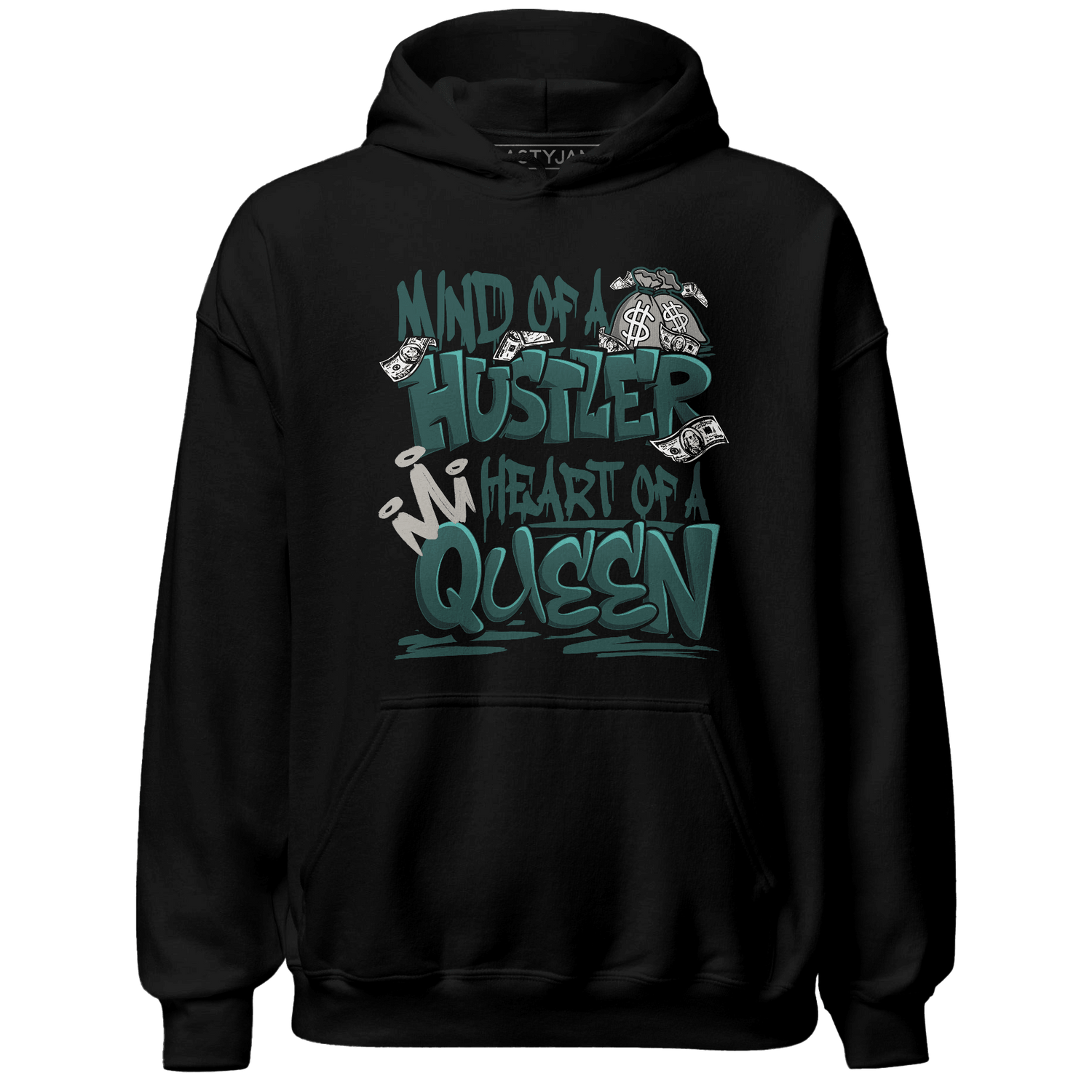 Oxidized Green 4s Hoodie Match Hustler Heart Queen - NastyJamz