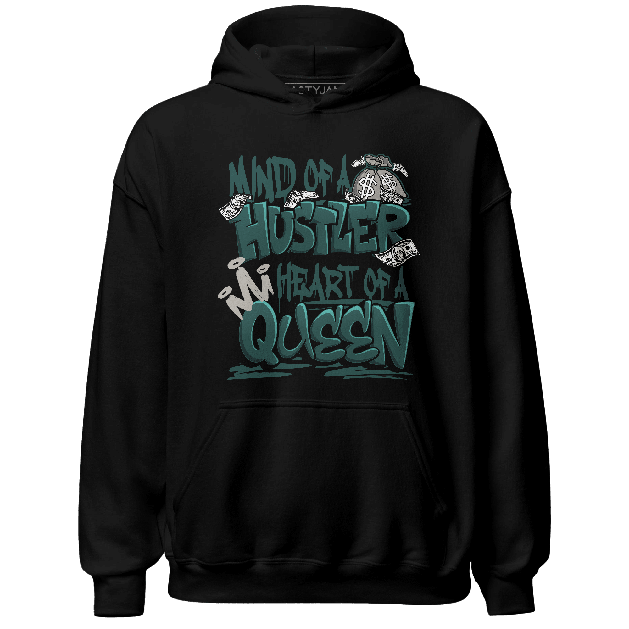 Oxidized Green 4s Hoodie Match Hustler Heart Queen - NastyJamz