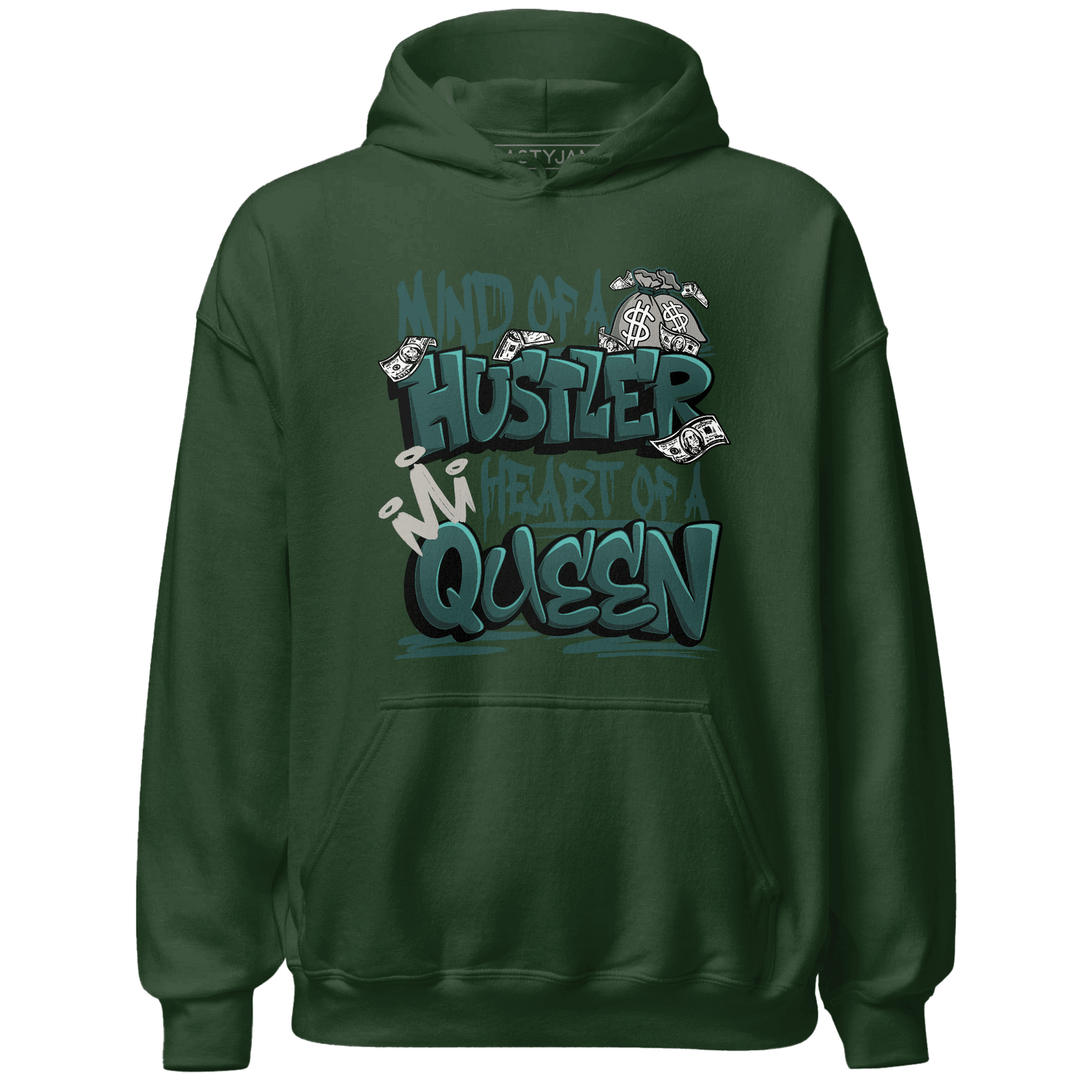 Oxidized Green 4s Hoodie Match Hustler Heart Queen - NastyJamz