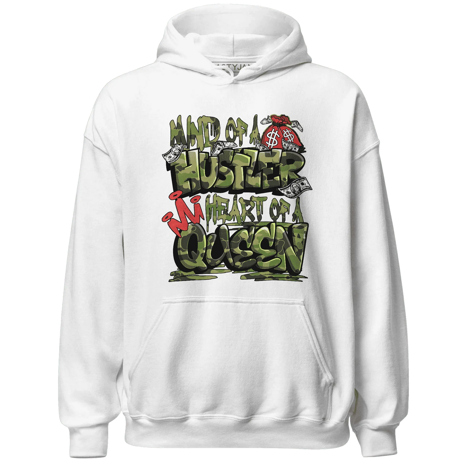 AM-90-Dark-Sage-Solar-Red-NastyJamz-Hoodie-Match-Hustler-Heart-Queen