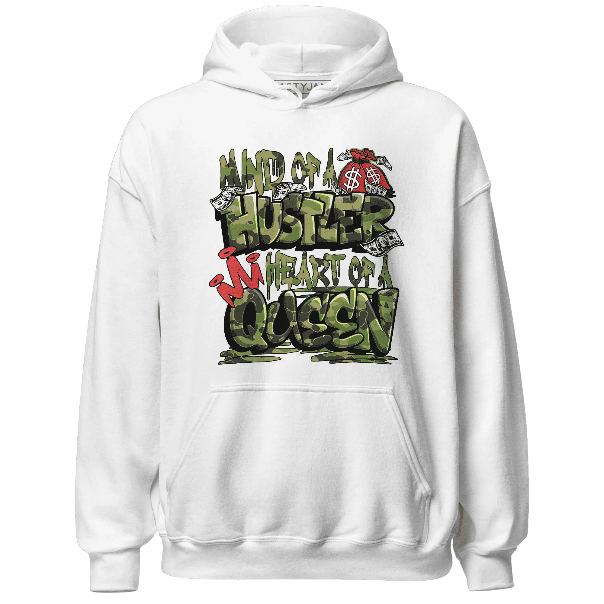 AM-90-Dark-Sage-Solar-Red-NastyJamz-Hoodie-Match-Hustler-Heart-Queen