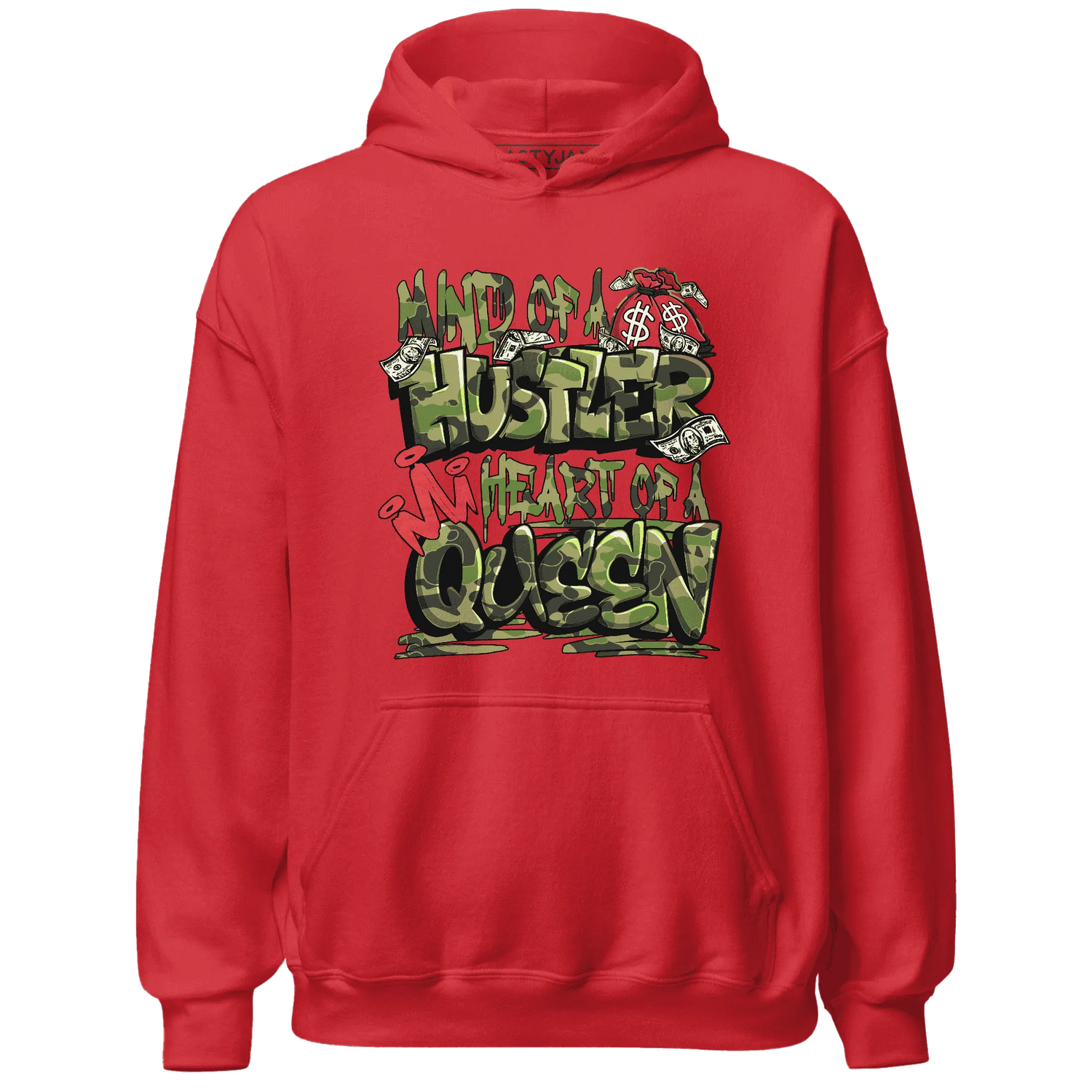 AM-90-Dark-Sage-Solar-Red-NastyJamz-Hoodie-Match-Hustler-Heart-Queen
