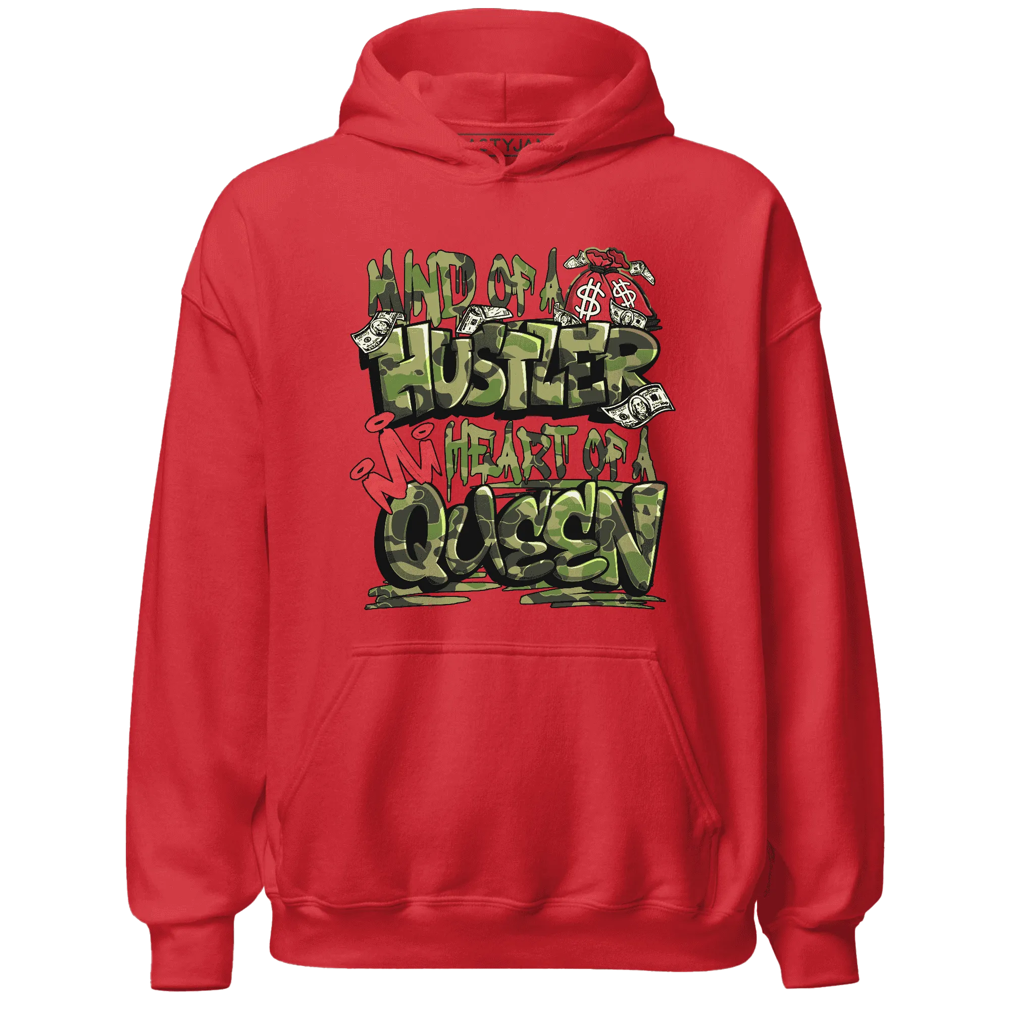 AM-90-Dark-Sage-Solar-Red-NastyJamz-Hoodie-Match-Hustler-Heart-Queen