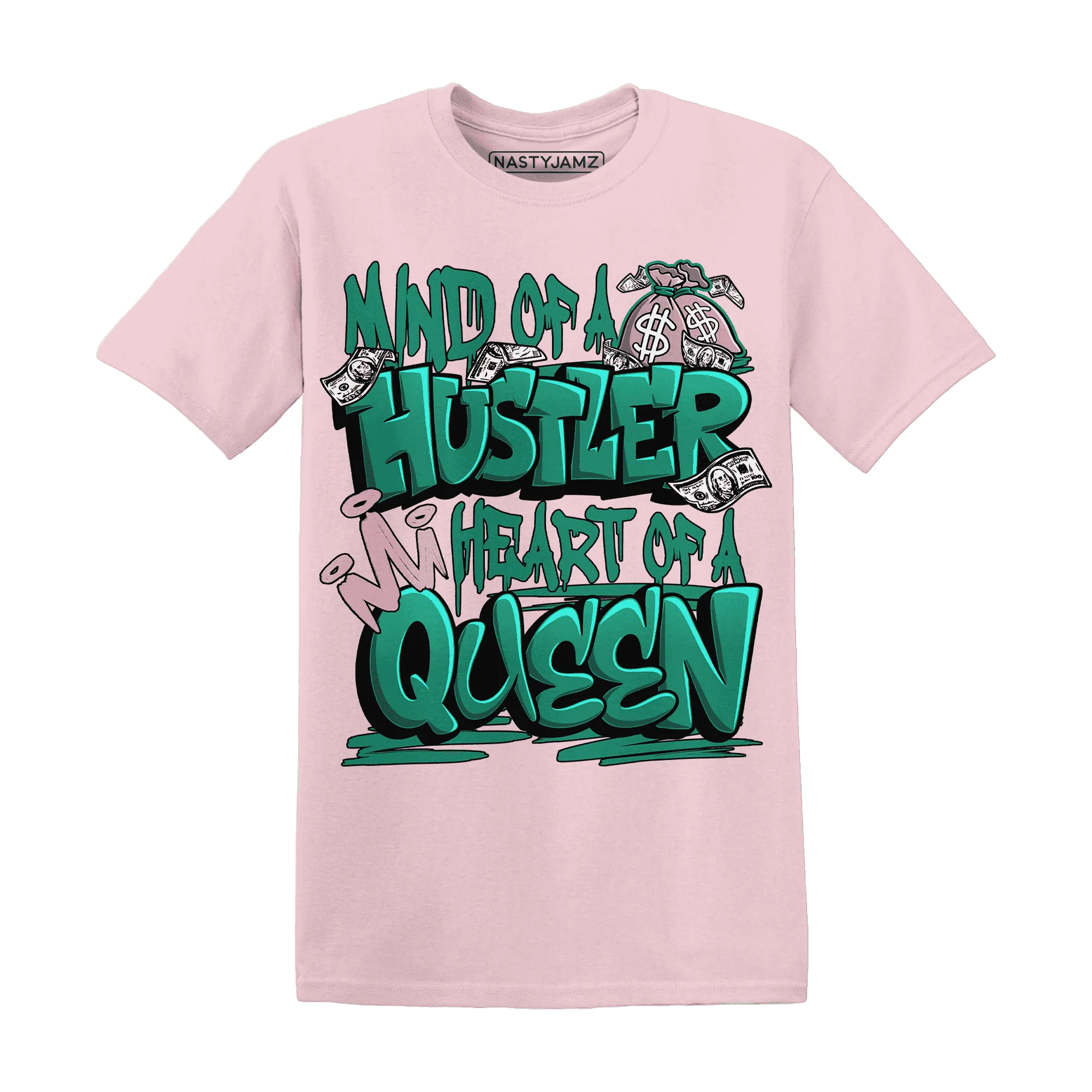NastyJamz-Dunk-Pink-Malachite-Medium-Soft-Low-Sail-T-Shirt-Match-Hustler-Heart-Queen