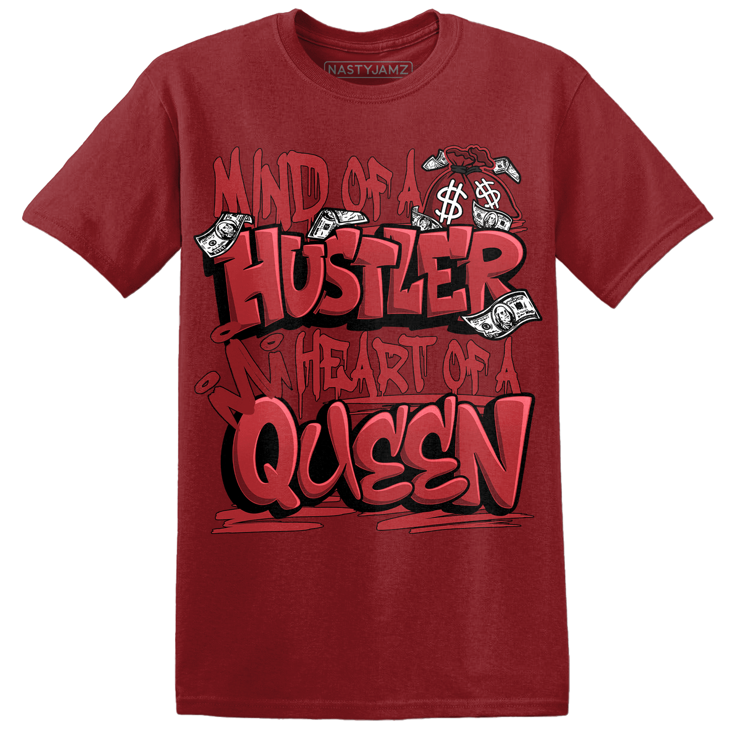 Cherry 12s T Shirt Match Hustler Heart Queen - NastyJamz