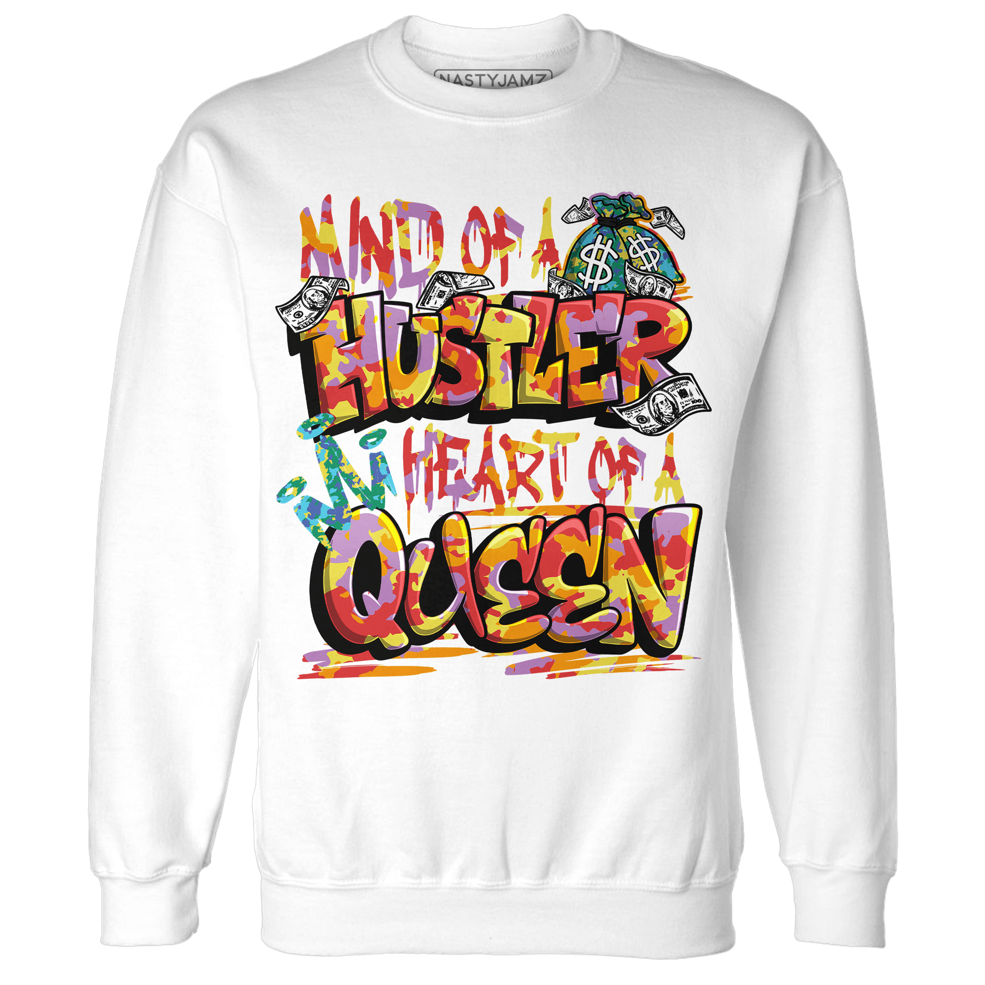 Mid GS Six Championships 1s Sweatshirt Match Hustler Heart Queen - NastyJamz