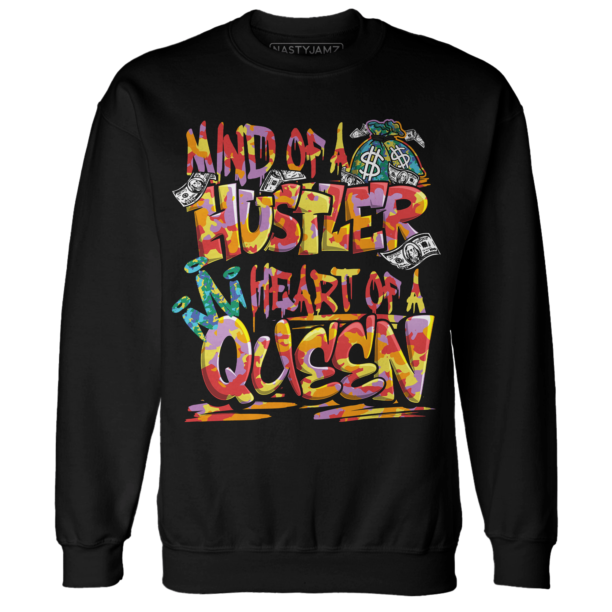 Mid GS Six Championships 1s Sweatshirt Match Hustler Heart Queen - NastyJamz