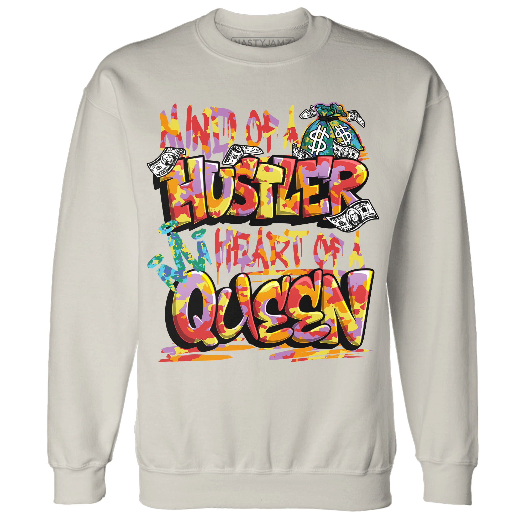 Mid GS Six Championships 1s Sweatshirt Match Hustler Heart Queen - NastyJamz