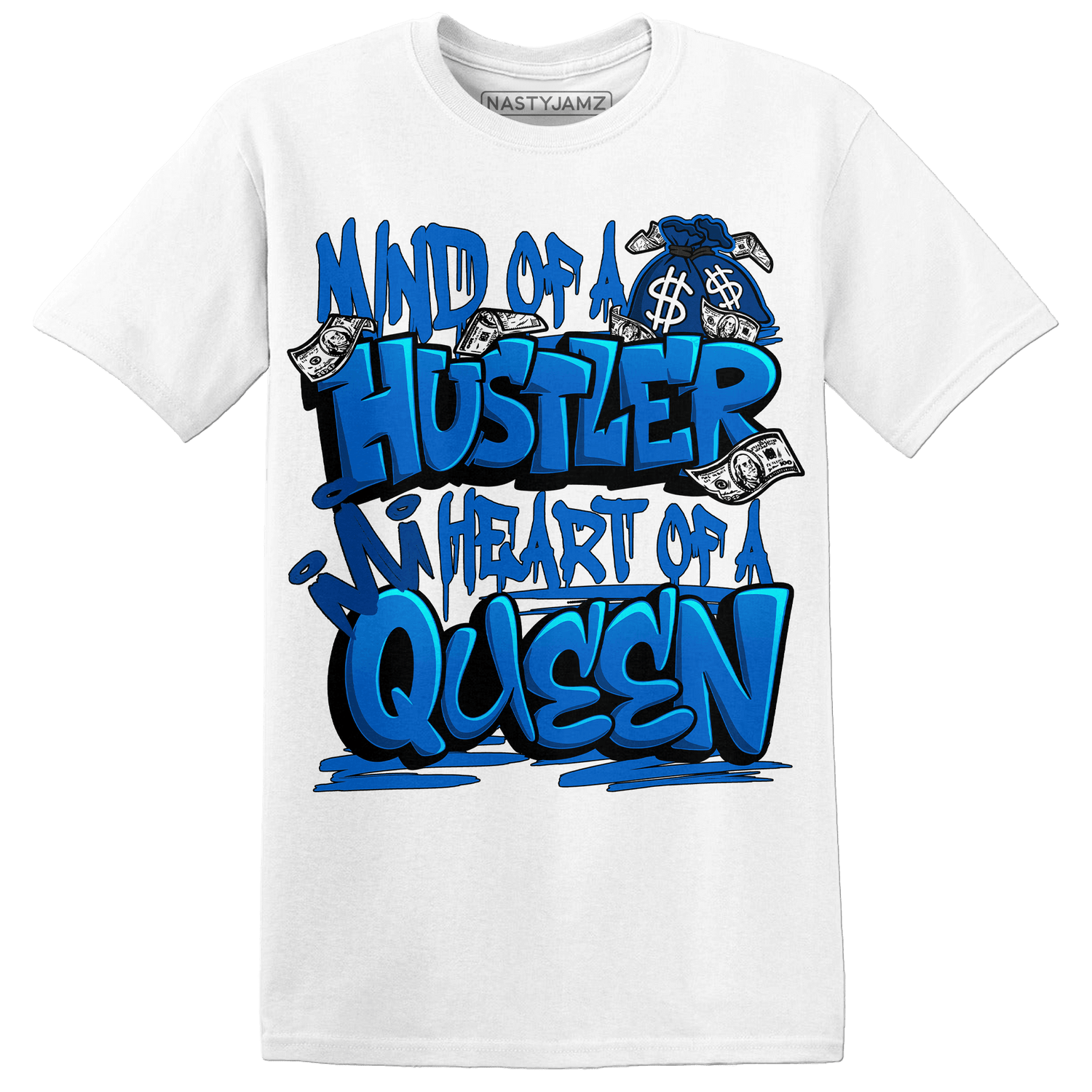 Royal Reimagined 1s T Shirt Match Hustler Heart Queen - NastyJamz