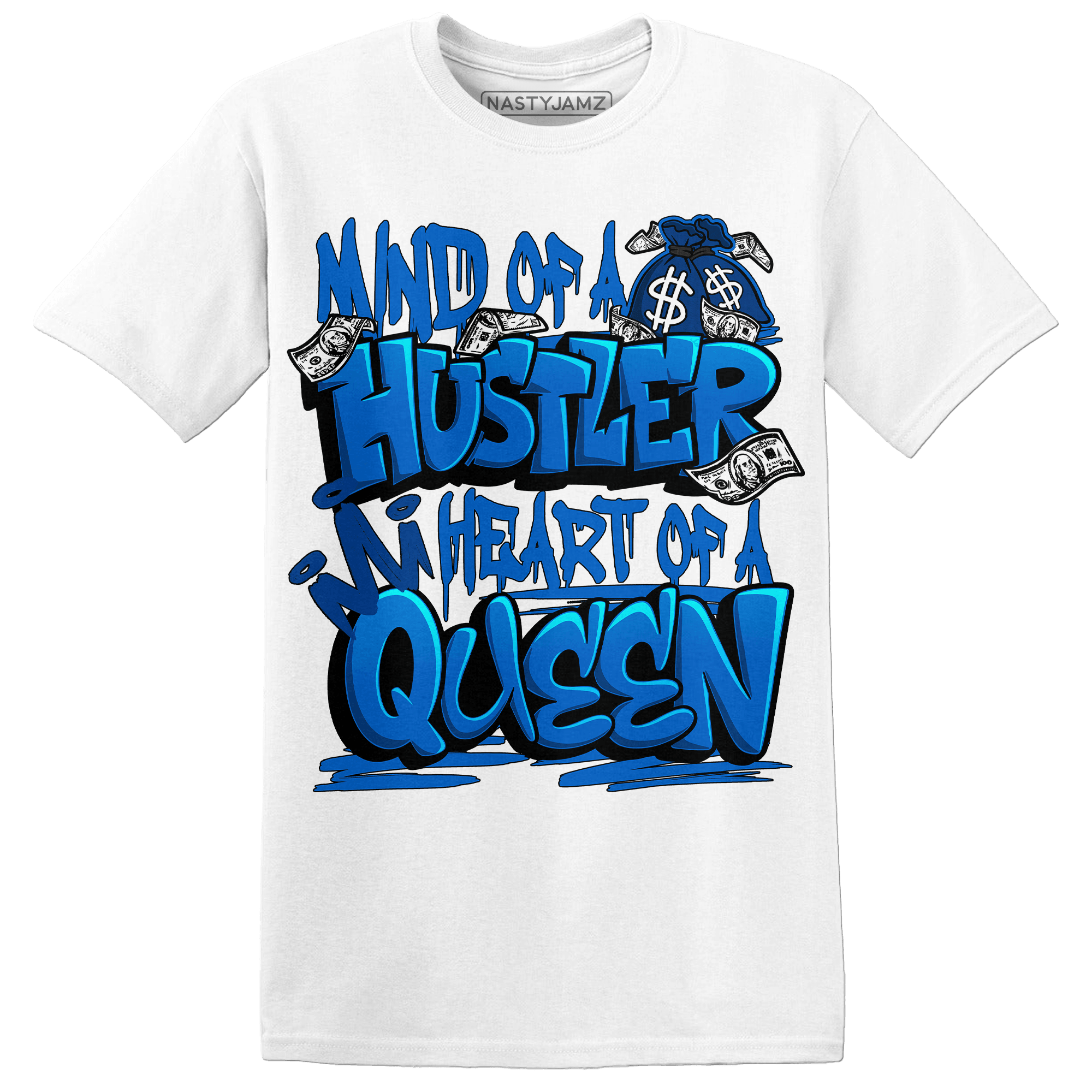 Royal Reimagined 1s T Shirt Match Hustler Heart Queen - NastyJamz