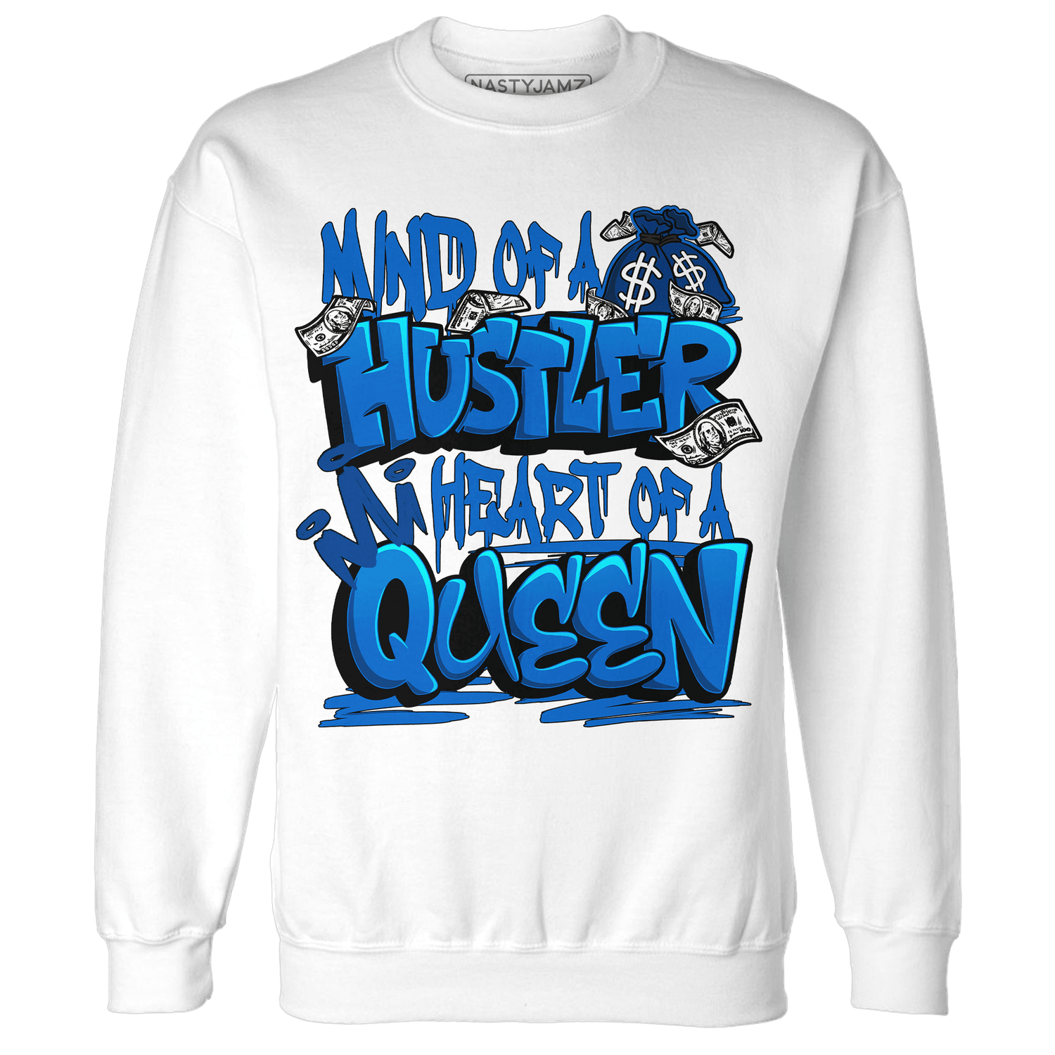 Royal Reimagined 1s Sweatshirt Match Hustler Heart Queen - NastyJamz