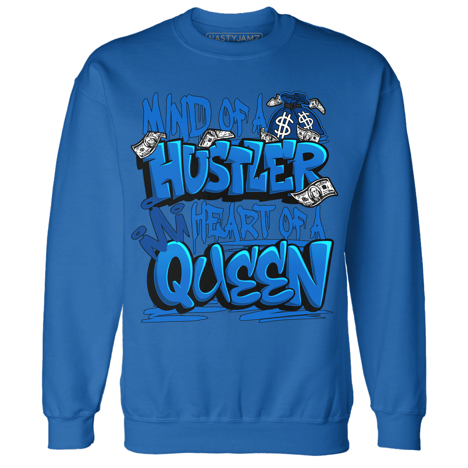 Royal Reimagined 1s Sweatshirt Match Hustler Heart Queen - NastyJamz