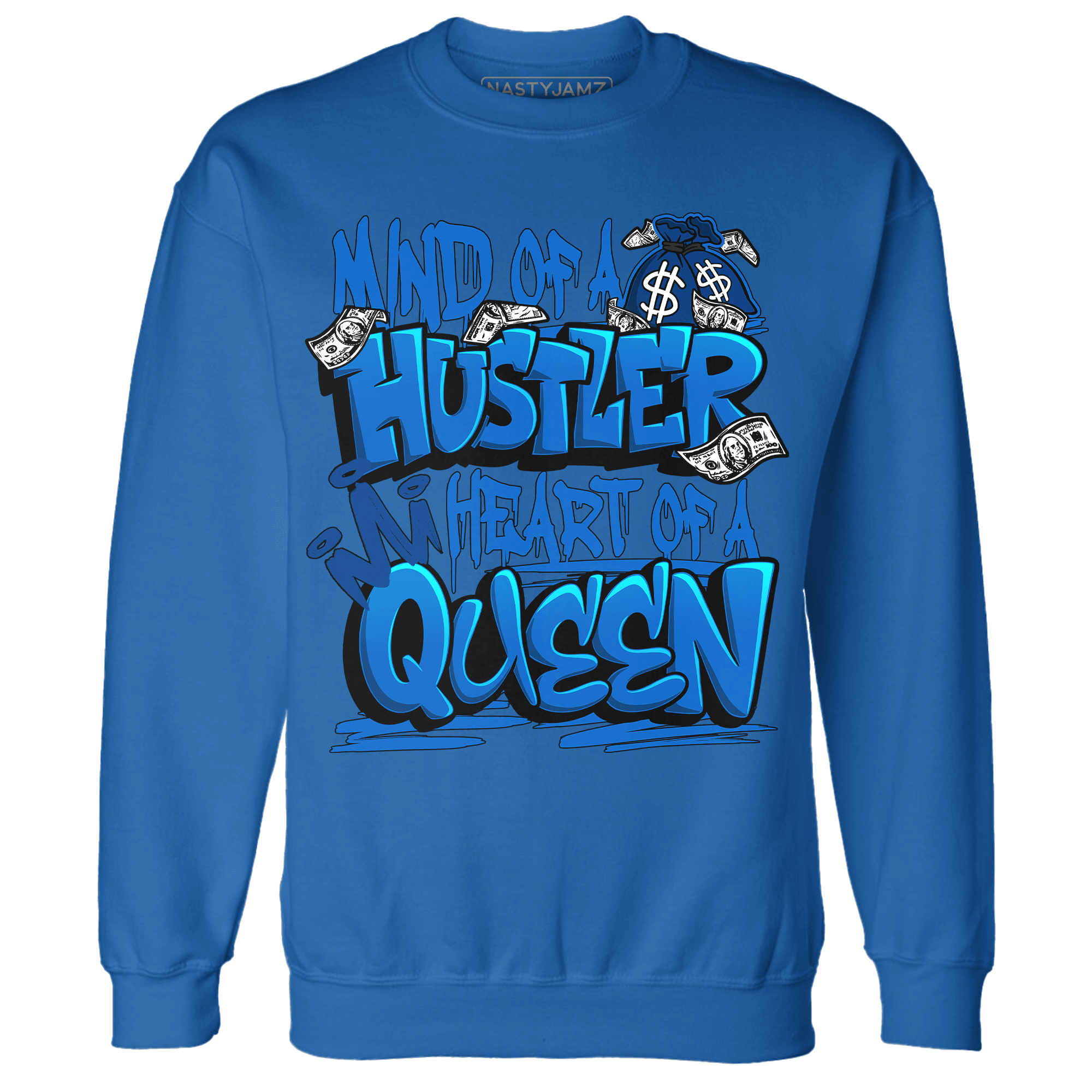 Royal Reimagined 1s Sweatshirt Match Hustler Heart Queen - NastyJamz