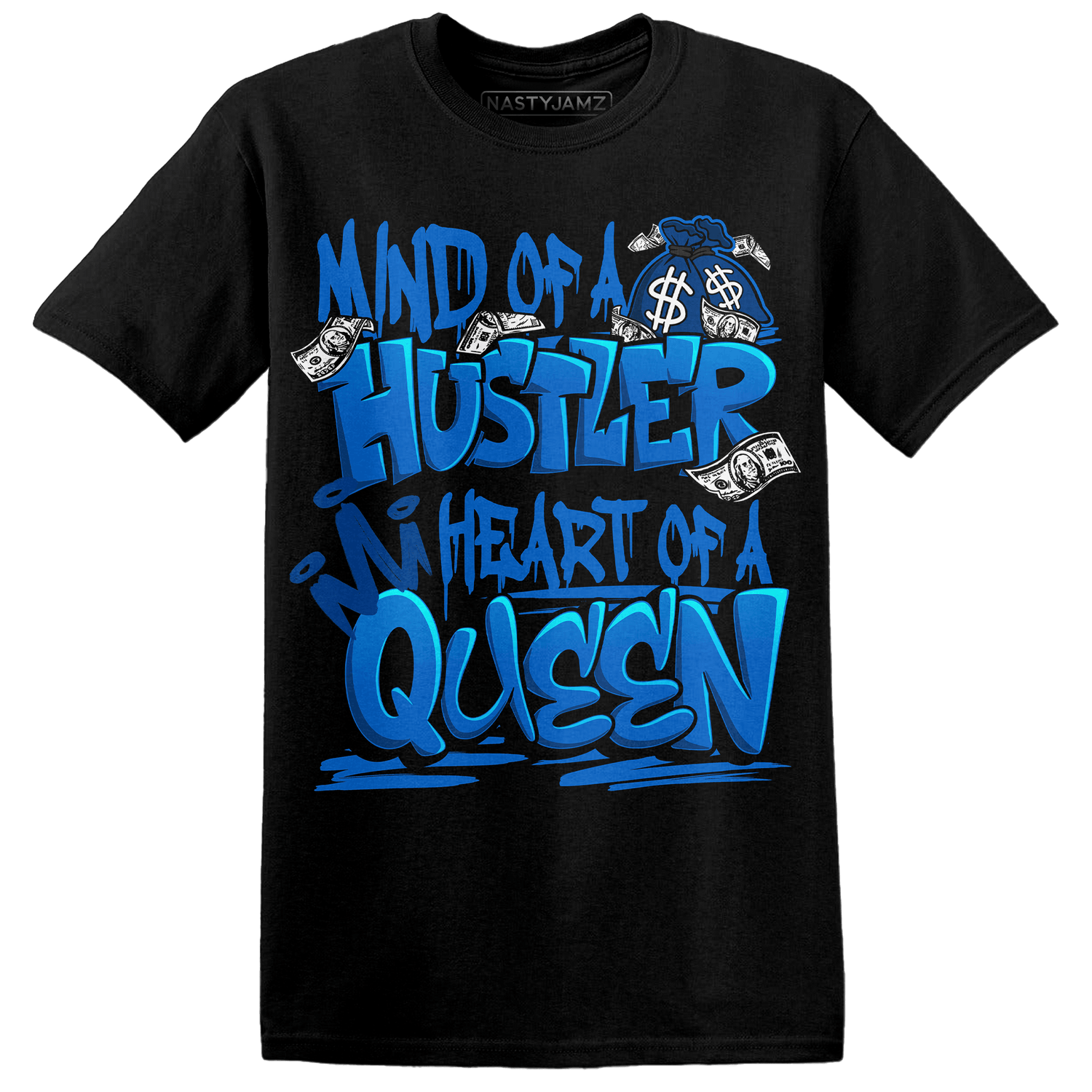 Royal Reimagined 1s T Shirt Match Hustler Heart Queen - NastyJamz