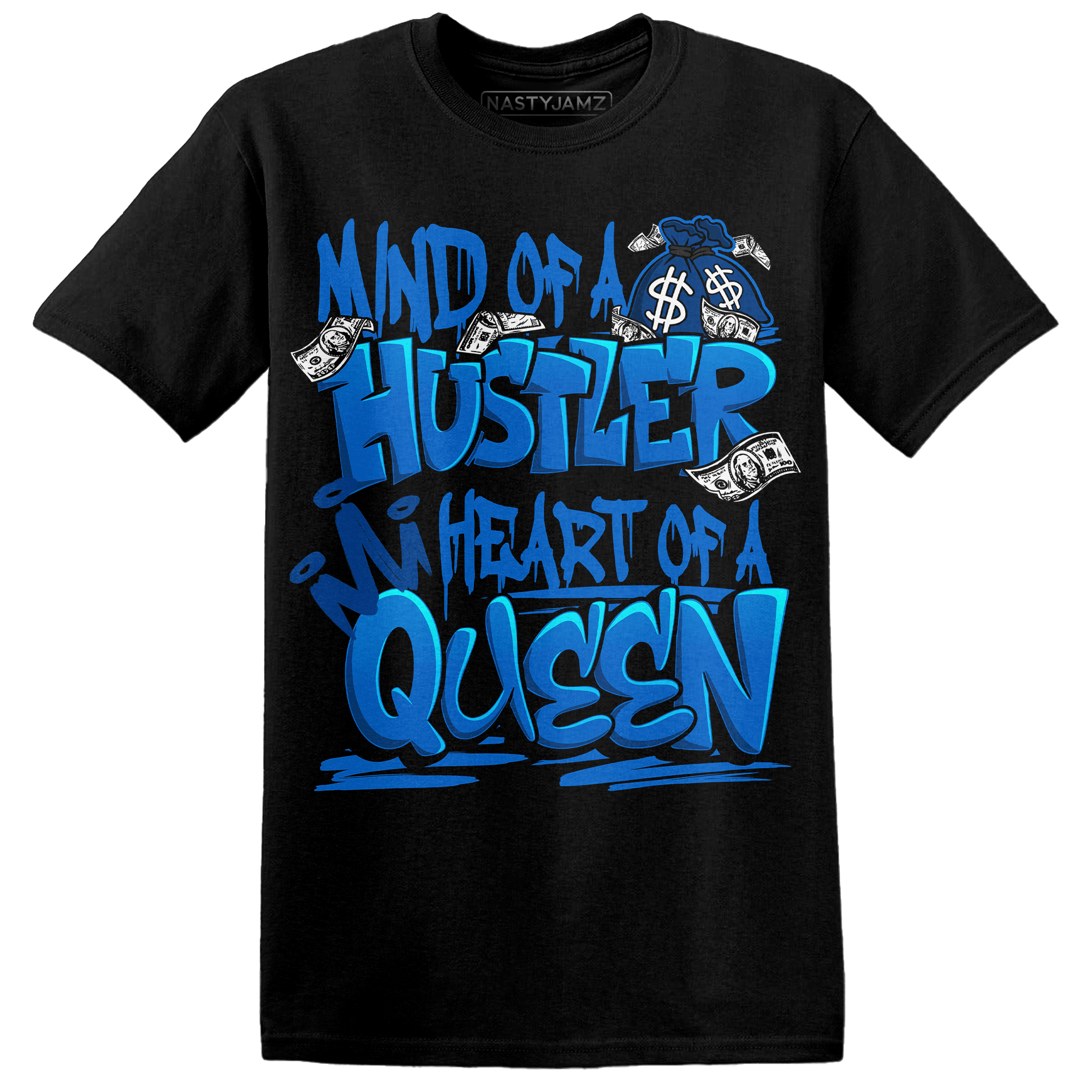 Royal Reimagined 1s T Shirt Match Hustler Heart Queen - NastyJamz