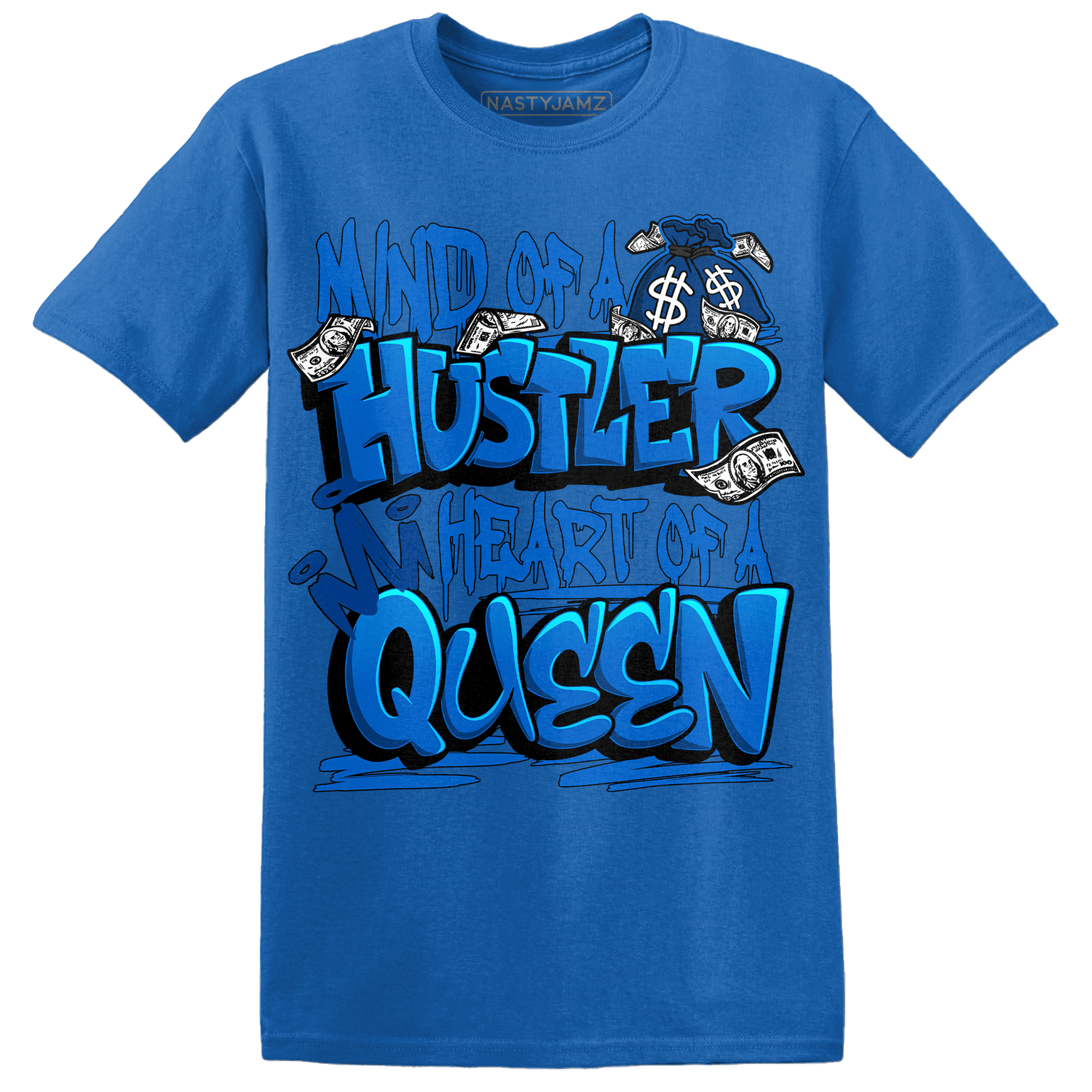 Royal Reimagined 1s T Shirt Match Hustler Heart Queen - NastyJamz