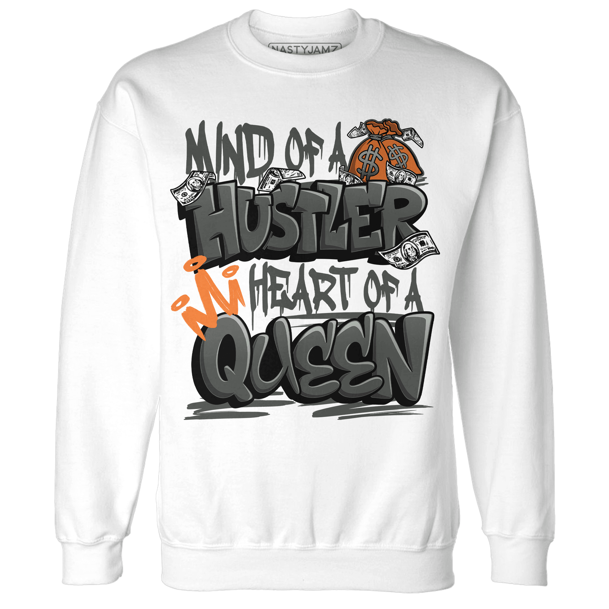 Fear Pack 3s Sweatshirt Match Hustler Heart Queen - NastyJamz