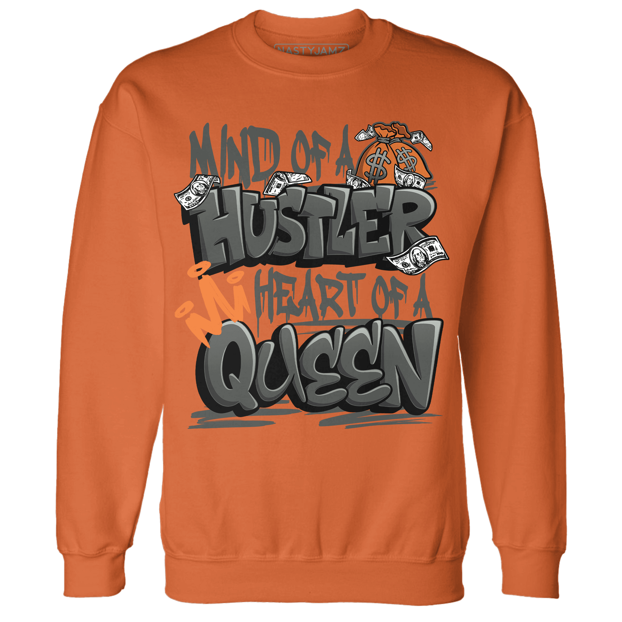 Fear Pack 3s Sweatshirt Match Hustler Heart Queen - NastyJamz
