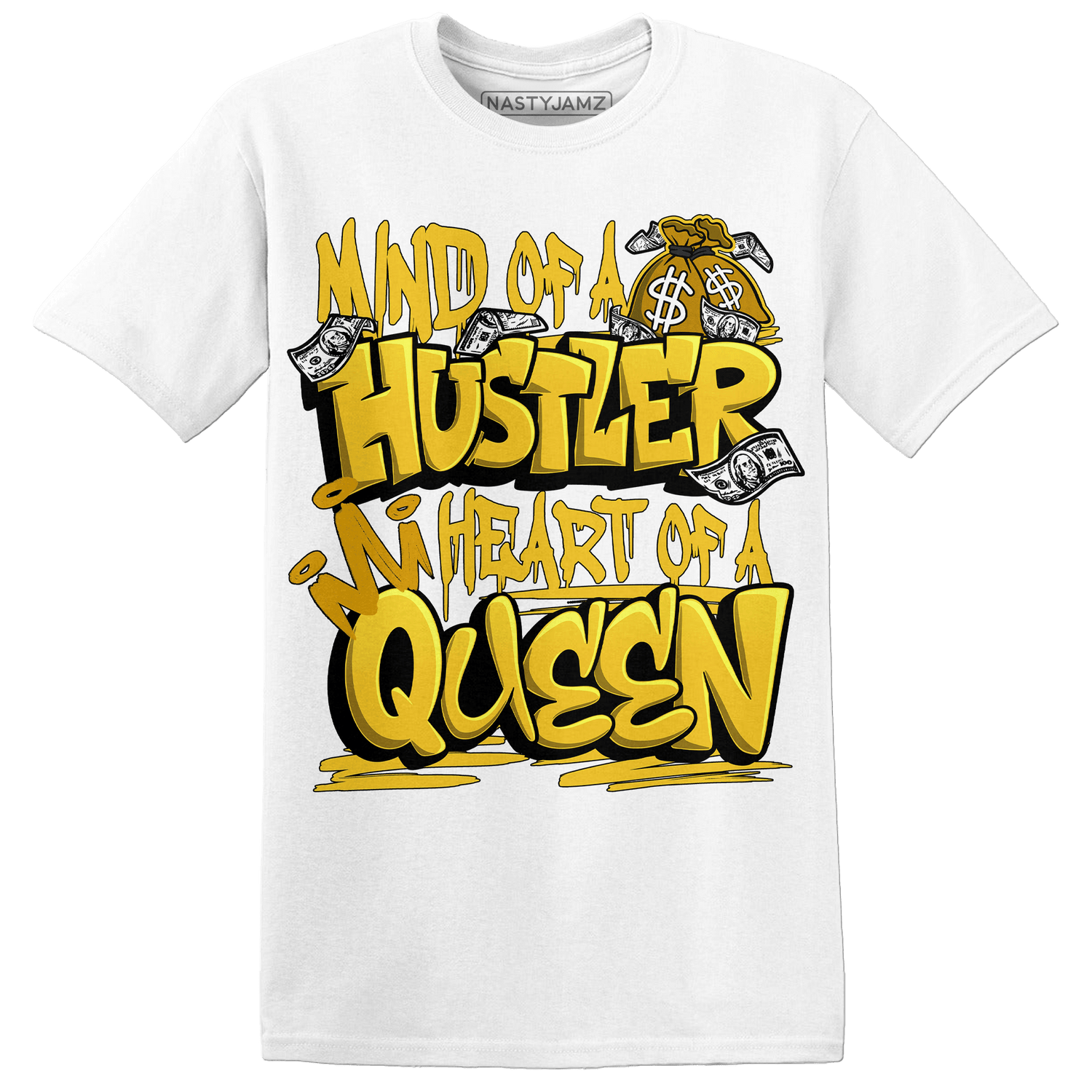 Yellow Ochre 6s T Shirt Match Hustler Heart Queen - NastyJamz