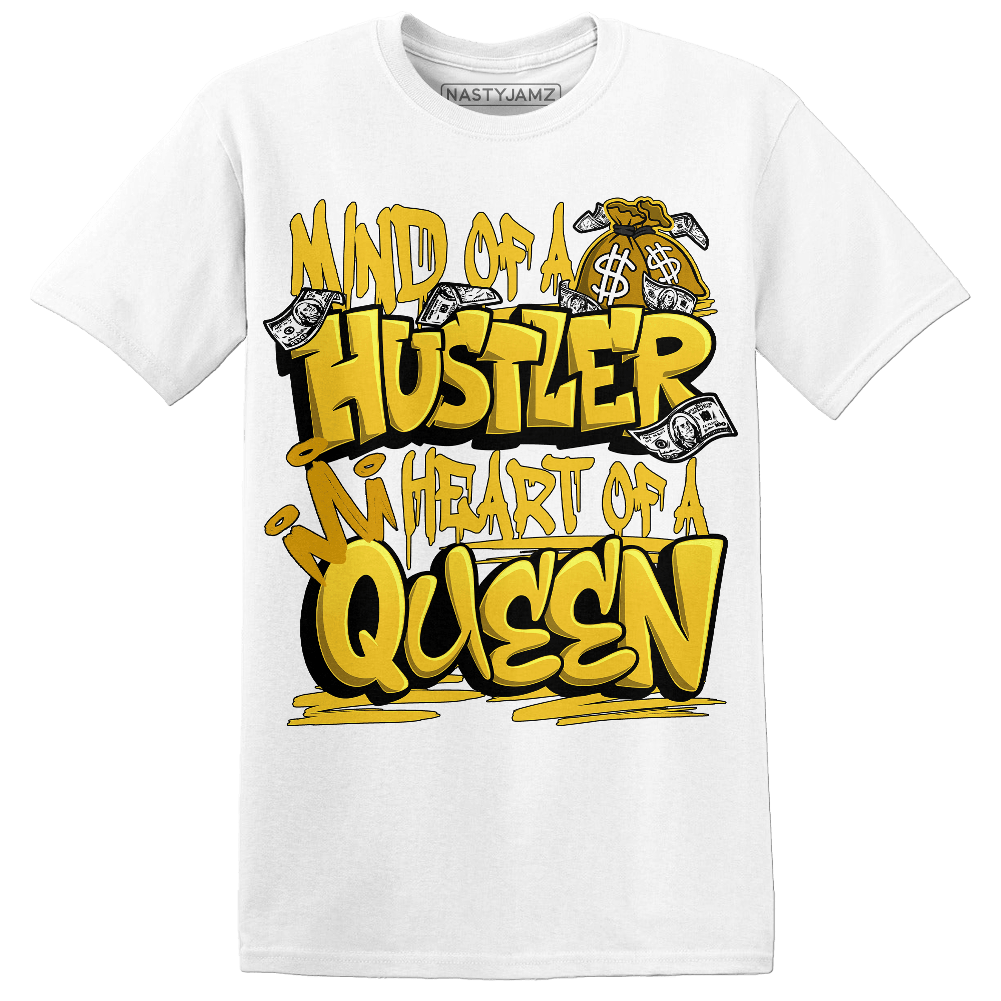 Yellow Ochre 6s T Shirt Match Hustler Heart Queen - NastyJamz