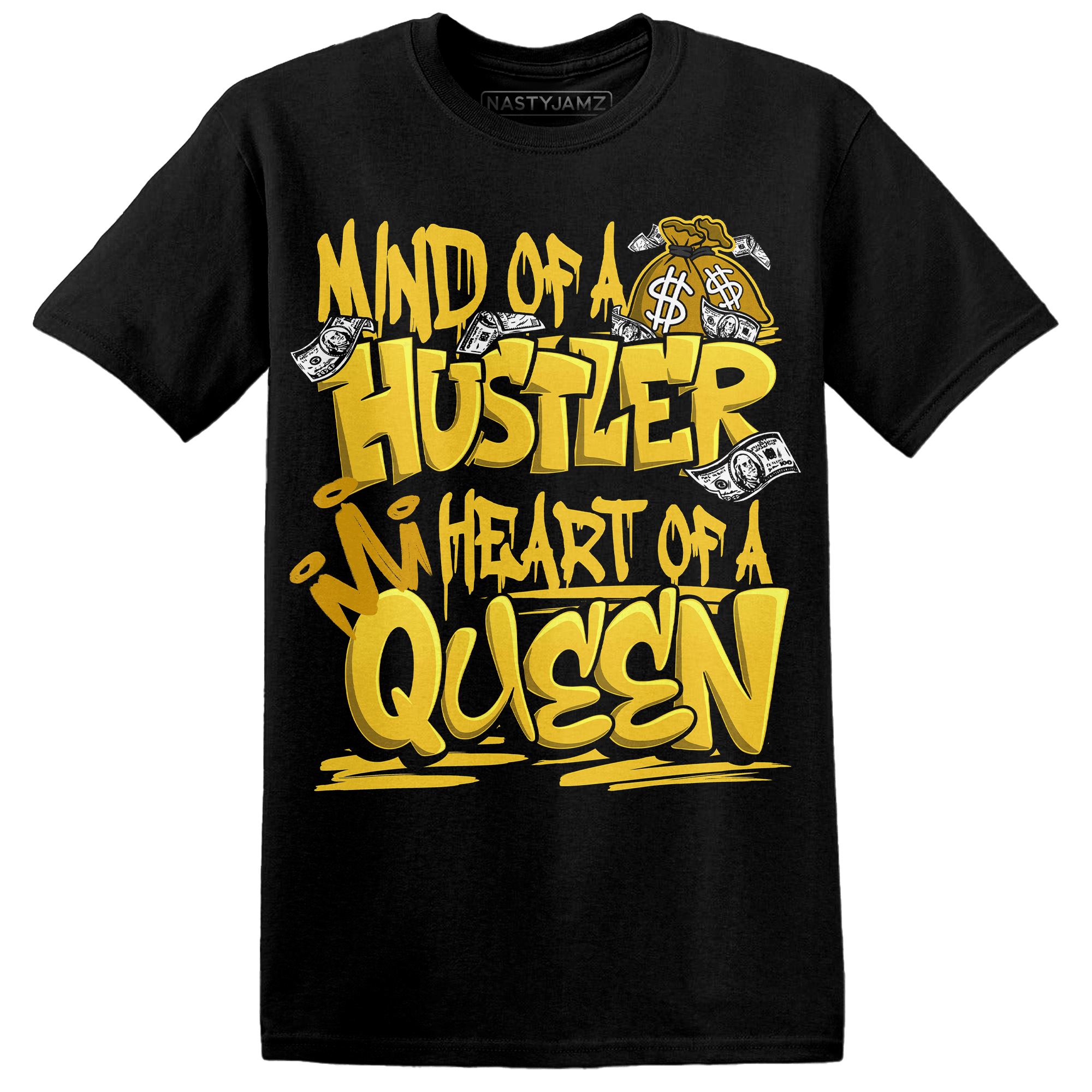 Yellow Ochre 6s T Shirt Match Hustler Heart Queen - NastyJamz
