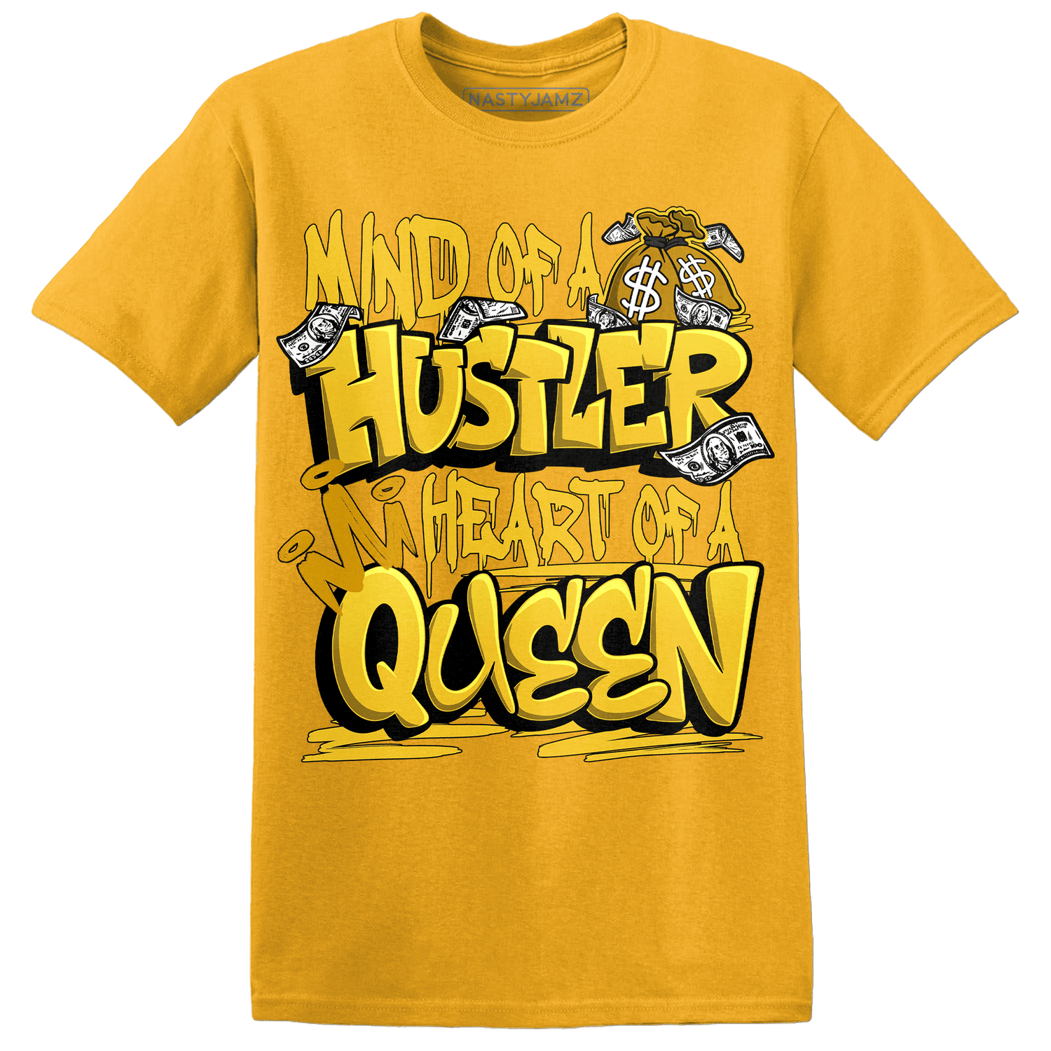 Yellow Ochre 6s T Shirt Match Hustler Heart Queen - NastyJamz