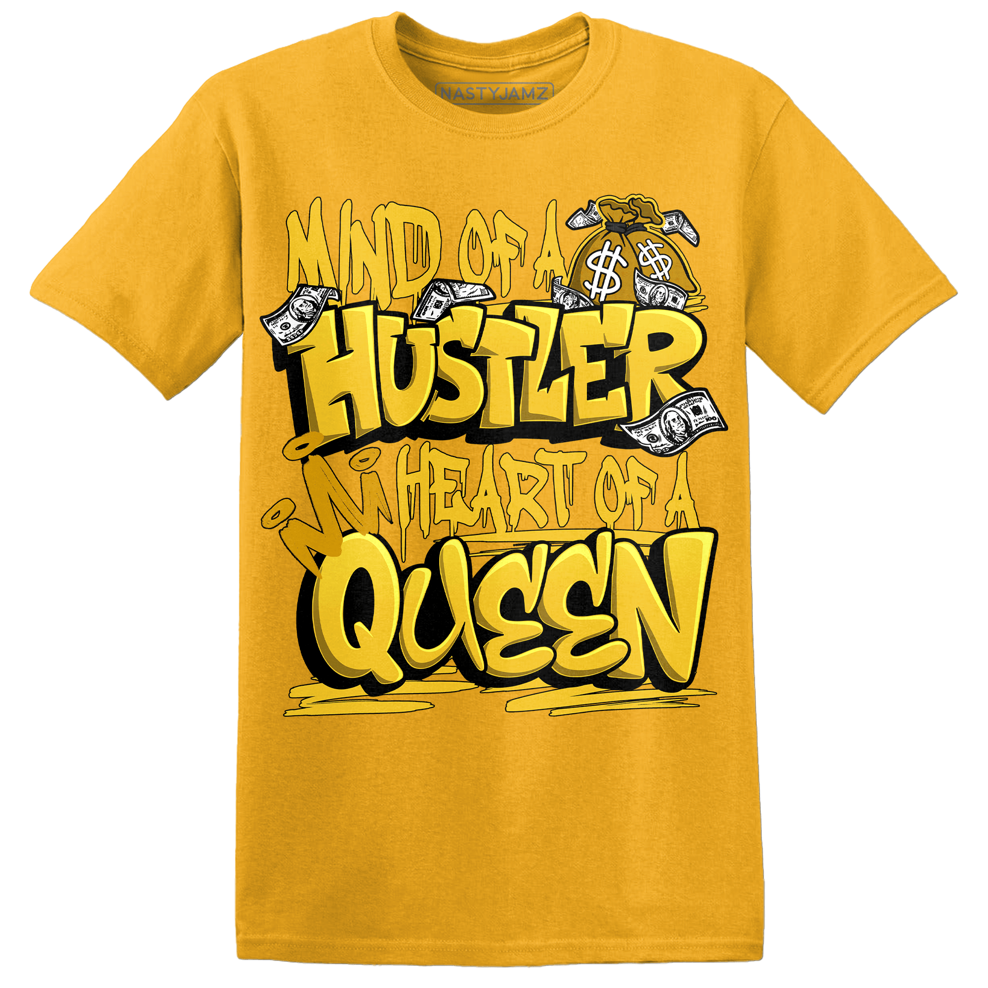 Yellow Ochre 6s T Shirt Match Hustler Heart Queen - NastyJamz