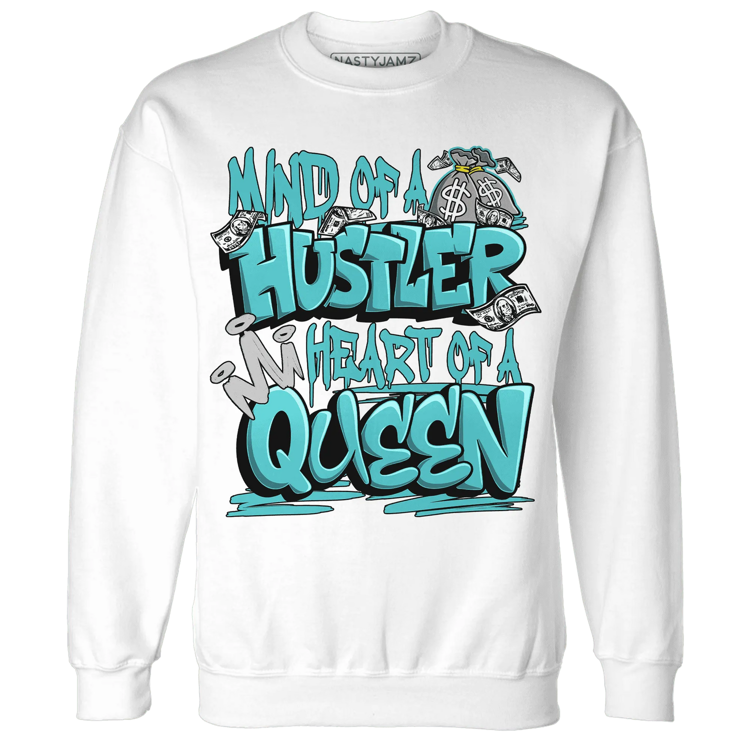 NastyJamz-NBL-Cyan-Burst-9060-Sweatshirt-Match-Hustler-Heart-Queen