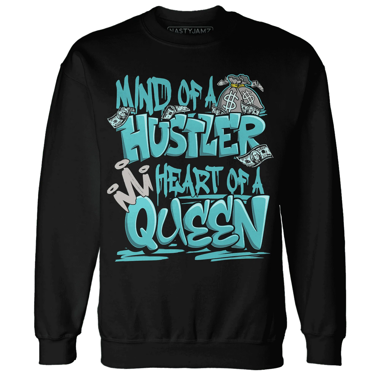 NastyJamz-NBL-Cyan-Burst-9060-Sweatshirt-Match-Hustler-Heart-Queen