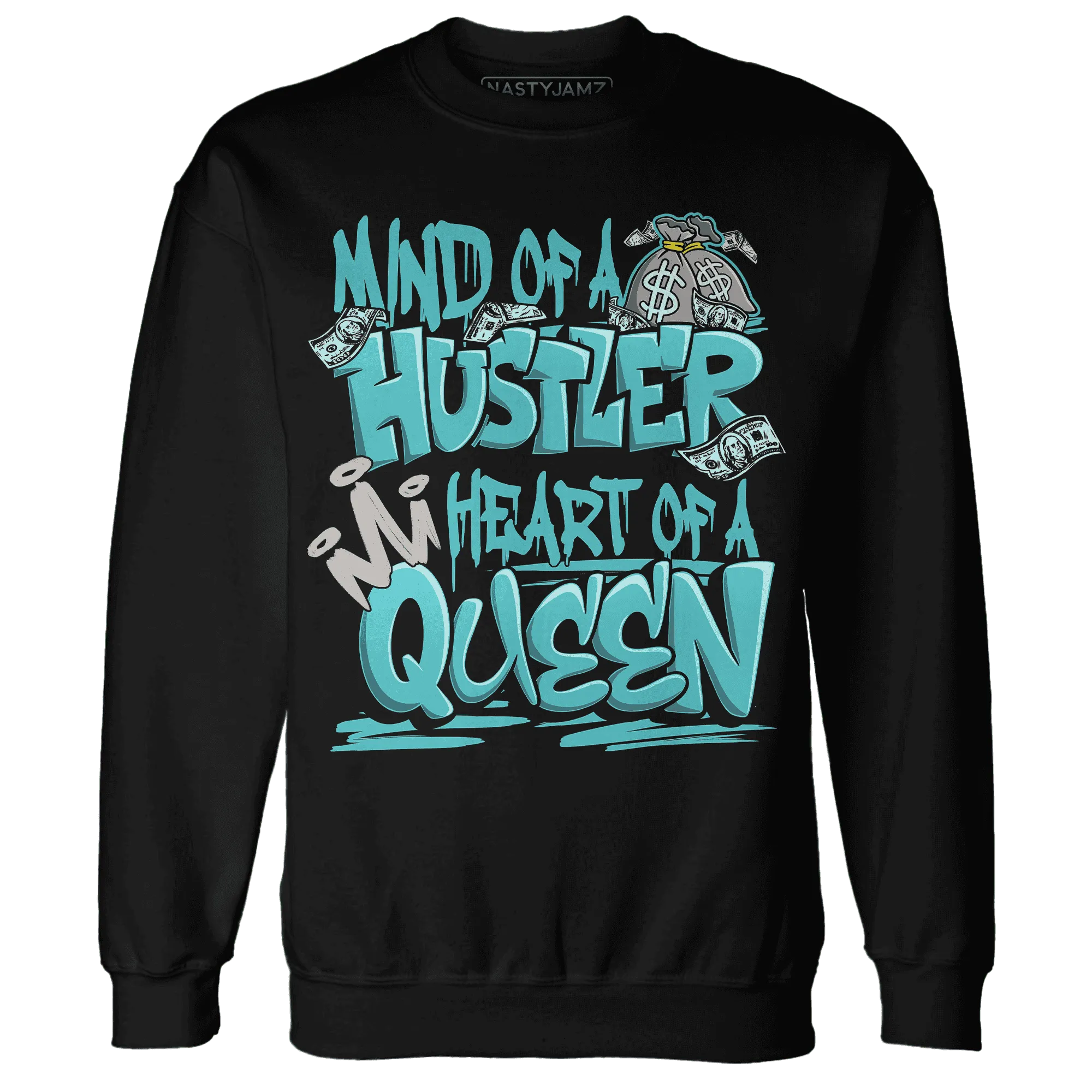NastyJamz-NBL-Cyan-Burst-9060-Sweatshirt-Match-Hustler-Heart-Queen