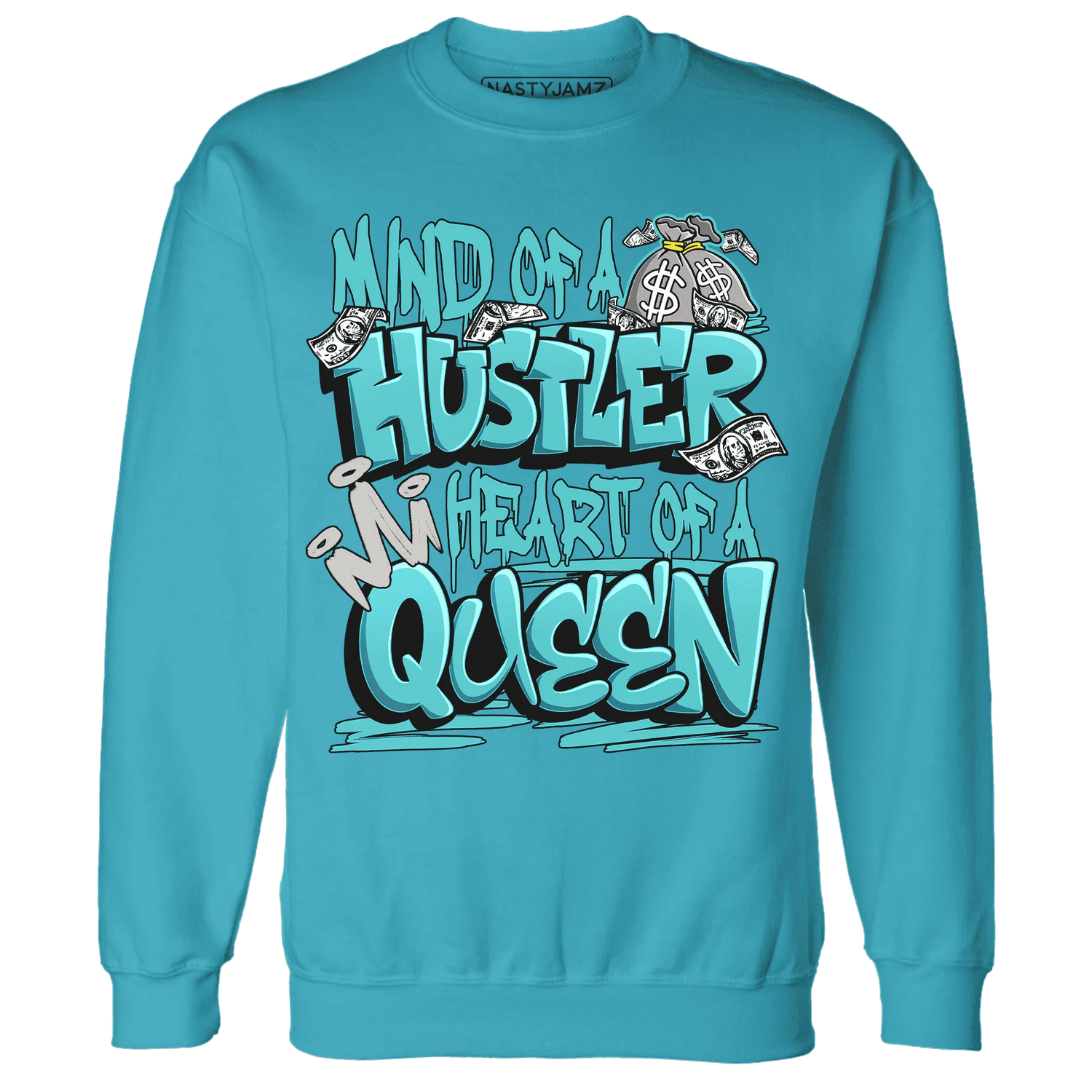 NastyJamz-NBL-Cyan-Burst-9060-Sweatshirt-Match-Hustler-Heart-Queen