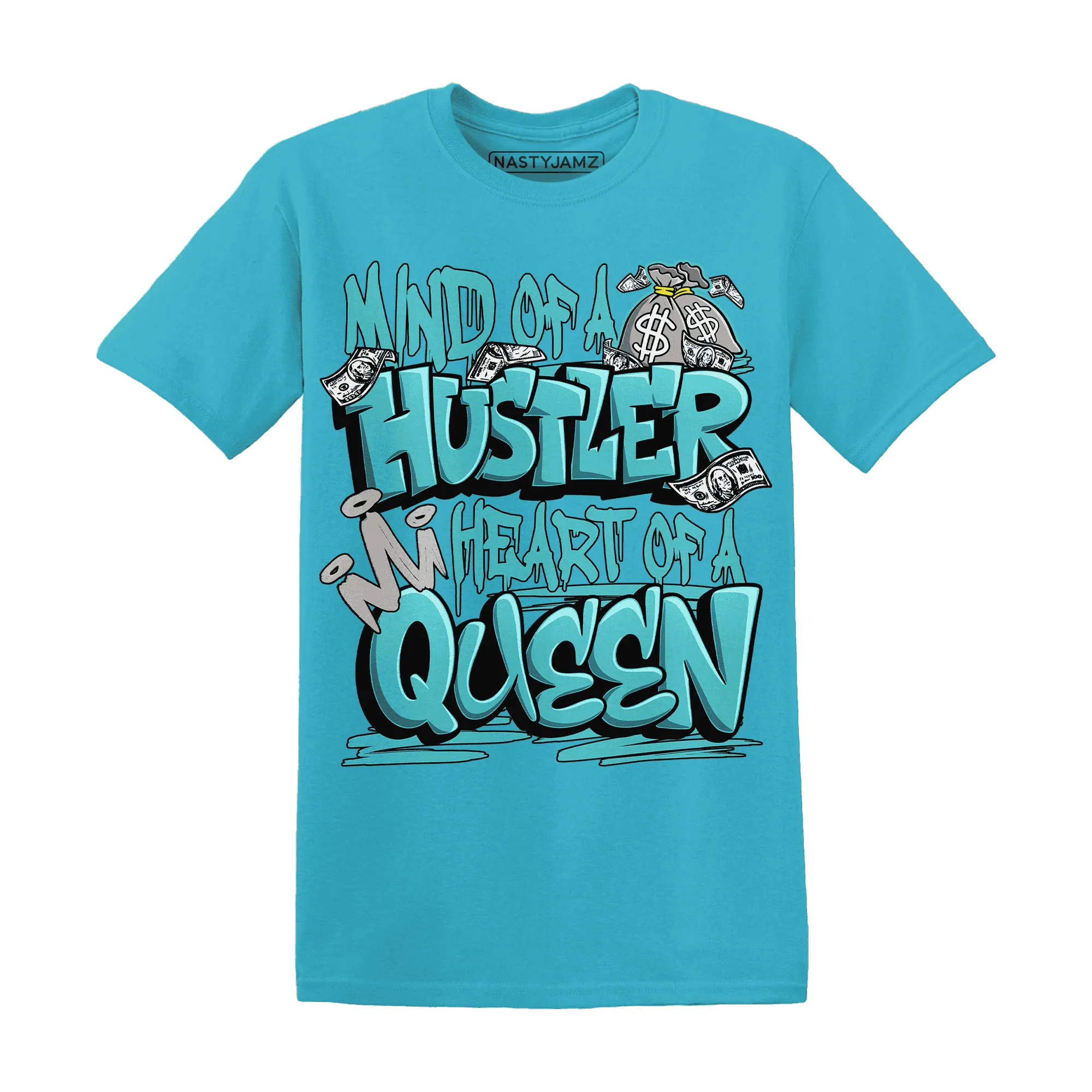NastyJamz-NBL-Cyan-Burst-9060-T-Shirt-Match-Hustler-Heart-Queen