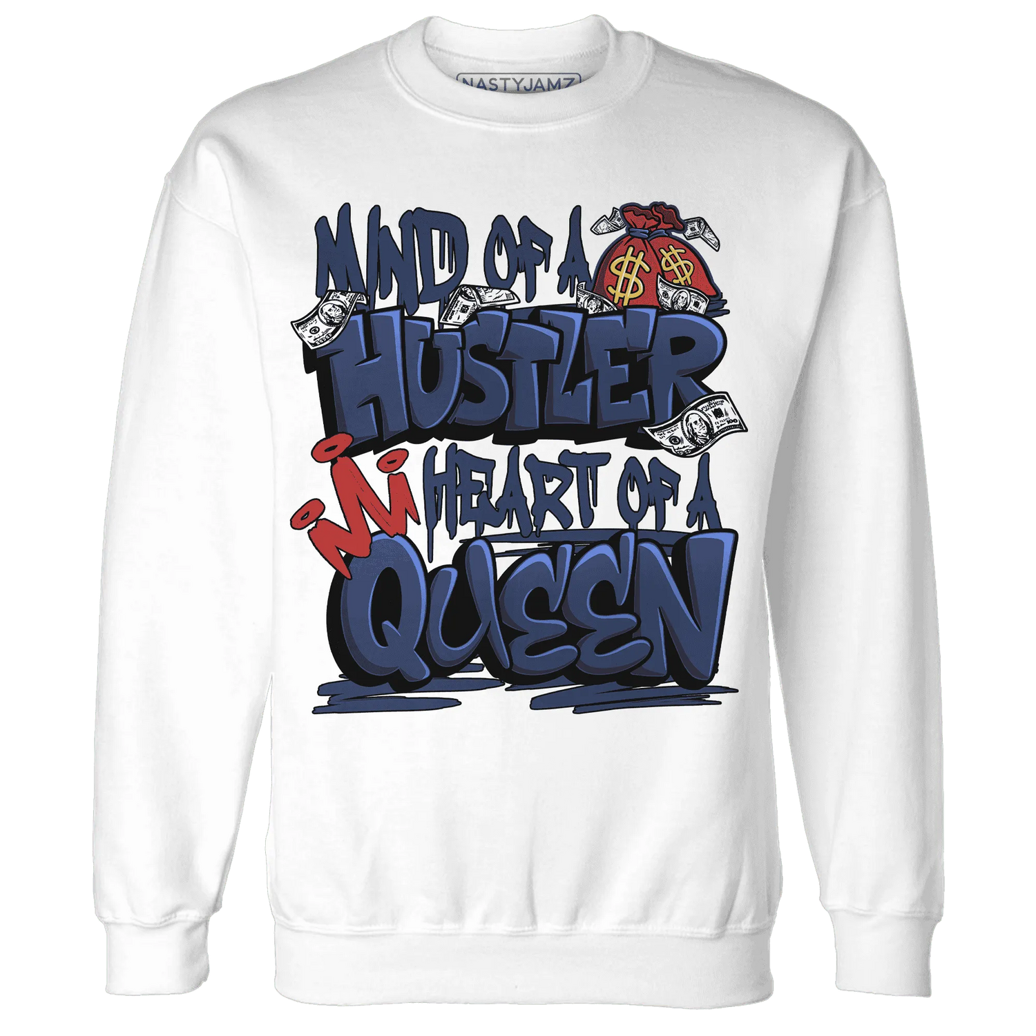 VaporMax-Air-Plus-Midnight-Navy-Gold-Black-NastyJamz-Sweatshirt-Match-Hustler-Heart-Queen