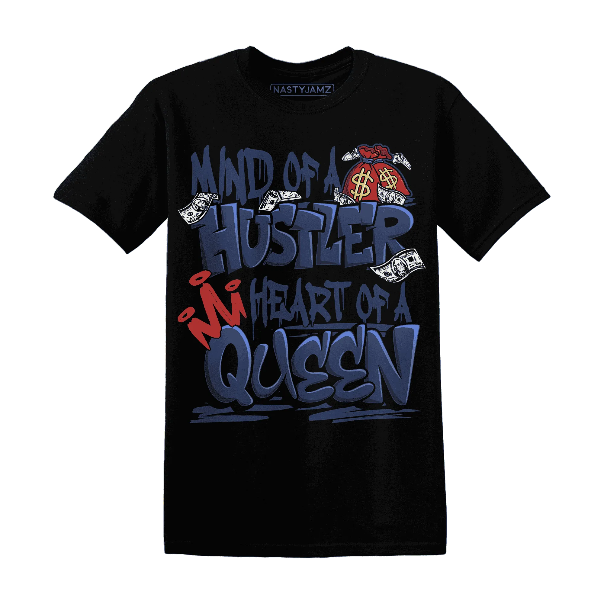 VaporMax-Air-Plus-Midnight-Navy-Gold-Black-NastyJamz-T-Shirt-Match-Hustler-Heart-Queen