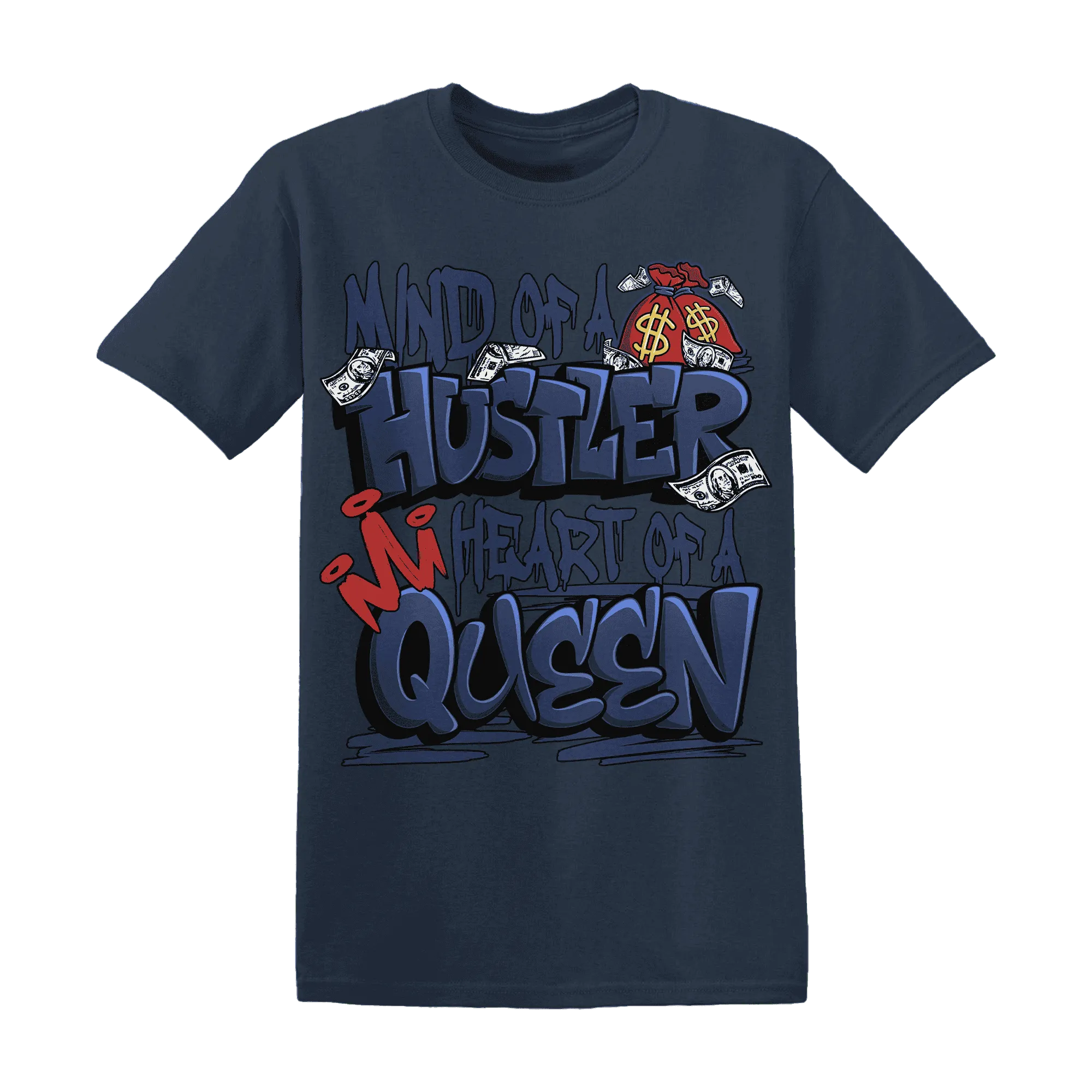 VaporMax-Air-Plus-Midnight-Navy-Gold-Black-NastyJamz-T-Shirt-Match-Hustler-Heart-Queen